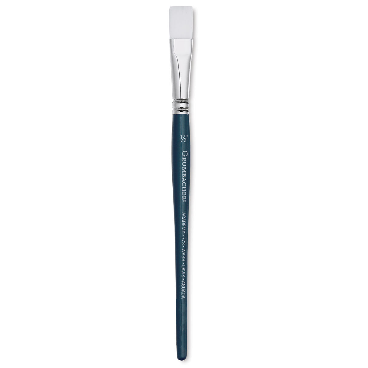 Grumbacher Academy Watercolor Brush - Wash, Short Handle, Size 1/2"