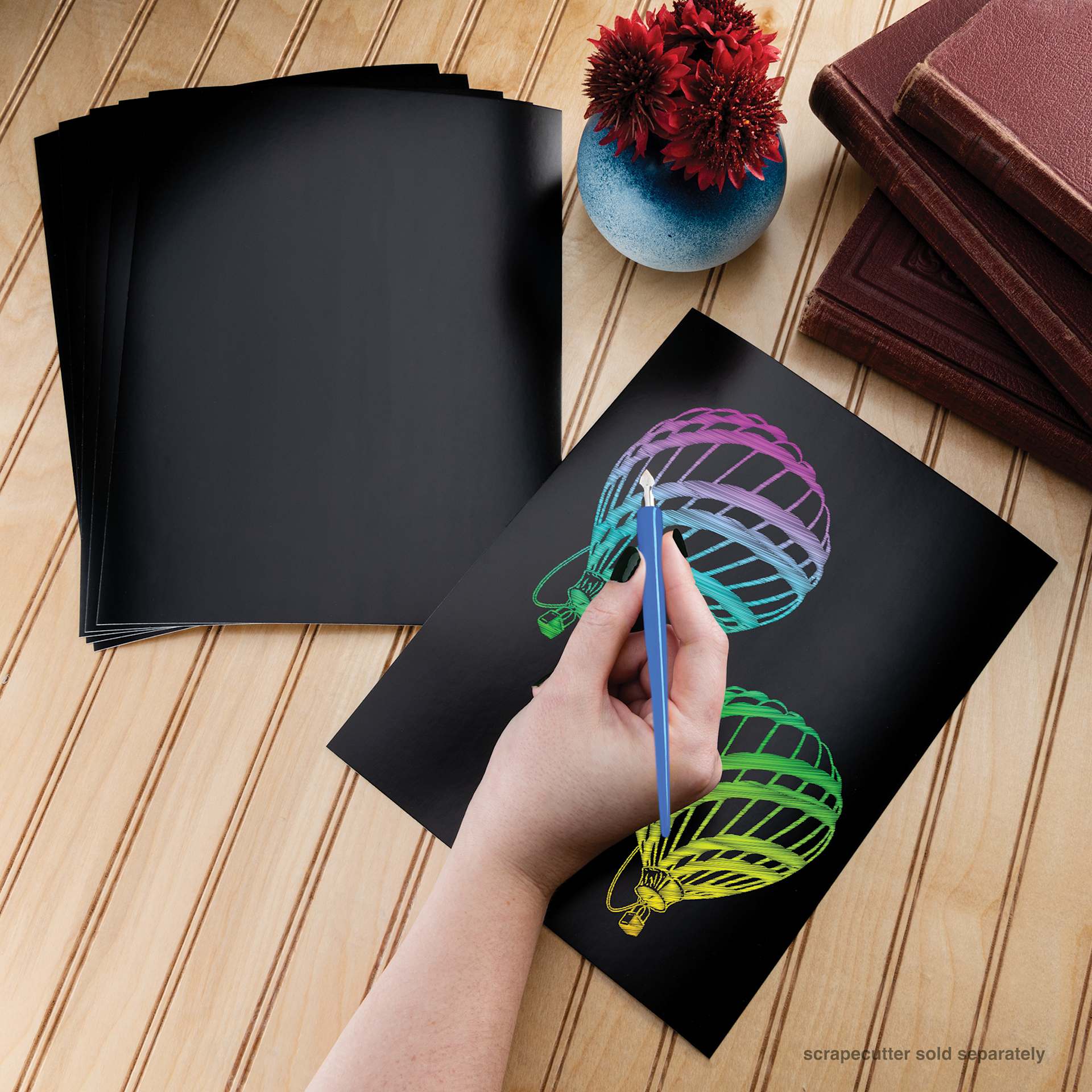 Royal & Langnickel Engraving Art Blank Board - Rainbow Foil, 8" x 10", Pkg of 6