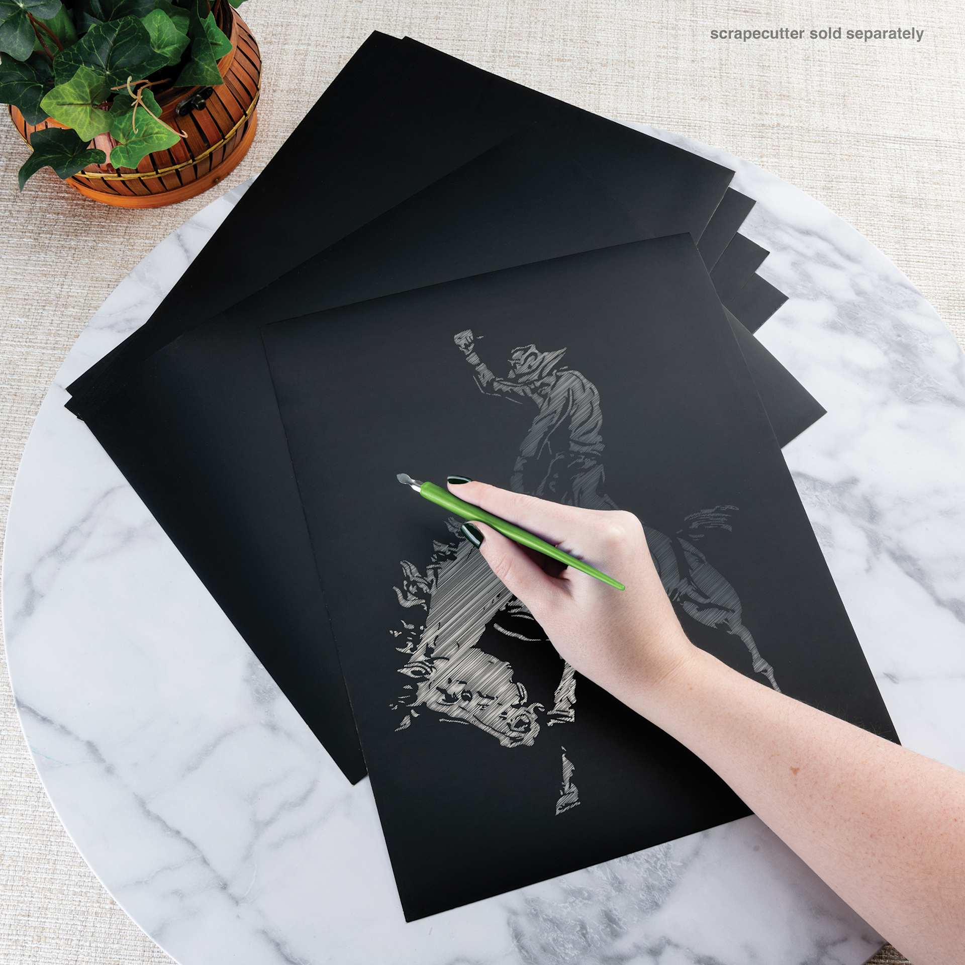Royal & Langnickel Engraving Art Blank Board - Silver Foil, 11" x 14", Pkg of 6