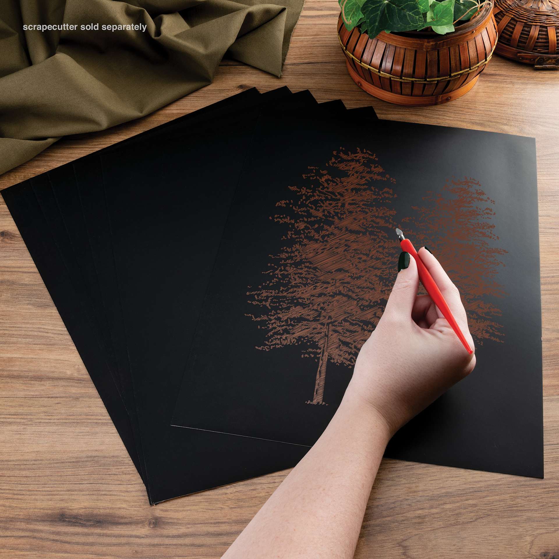 Royal & Langnickel Engraving Art Blank Board - Copper Foil, 11" x 14", Pkg of 6