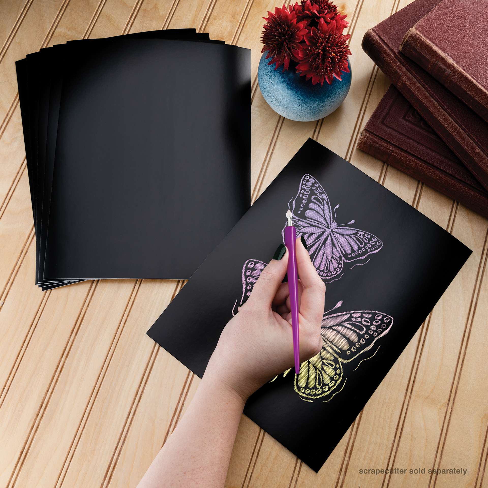 Royal & Langnickel Engraving Art Blank Board - Holographic Foil, 8" x 10", Pkg of 6