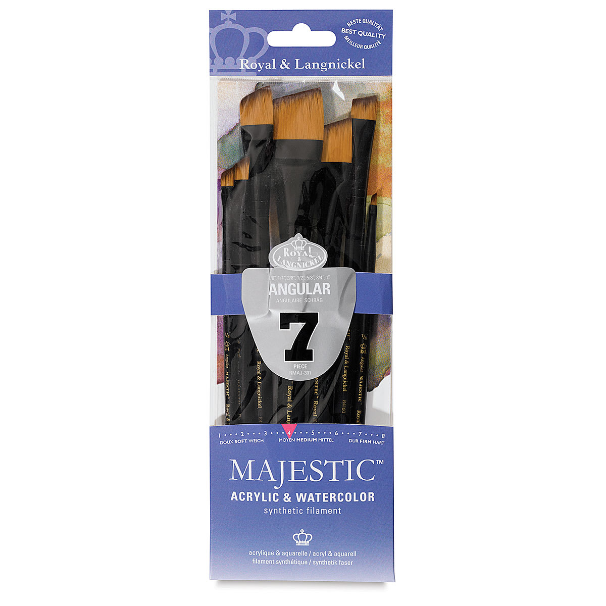 Royal Langnickel Majestic Brush Set - Angular, Set of 7, front of the packaging