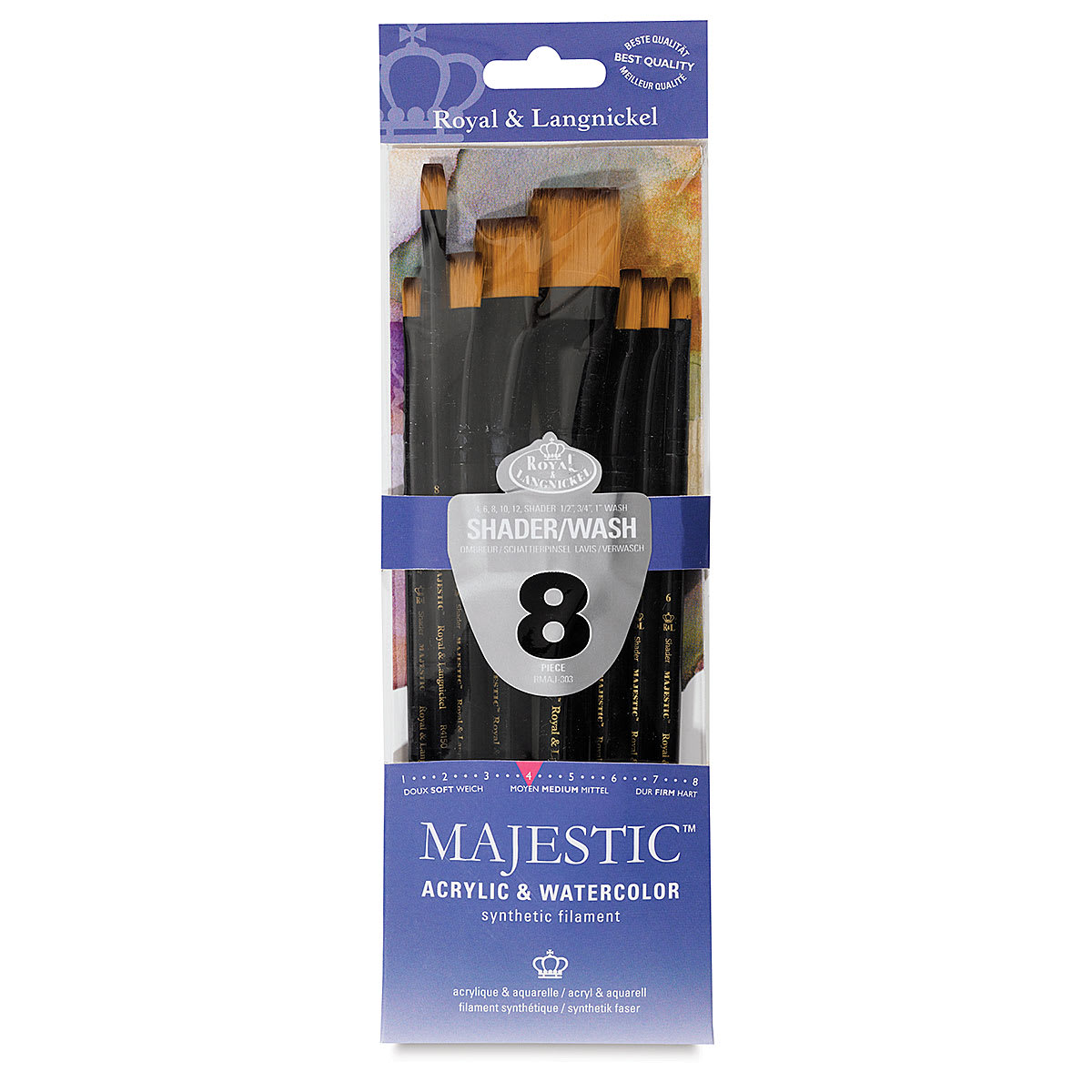 Royal Langnickel Majestic Brush Set - Shader/Wash, Set of 8 front of package
