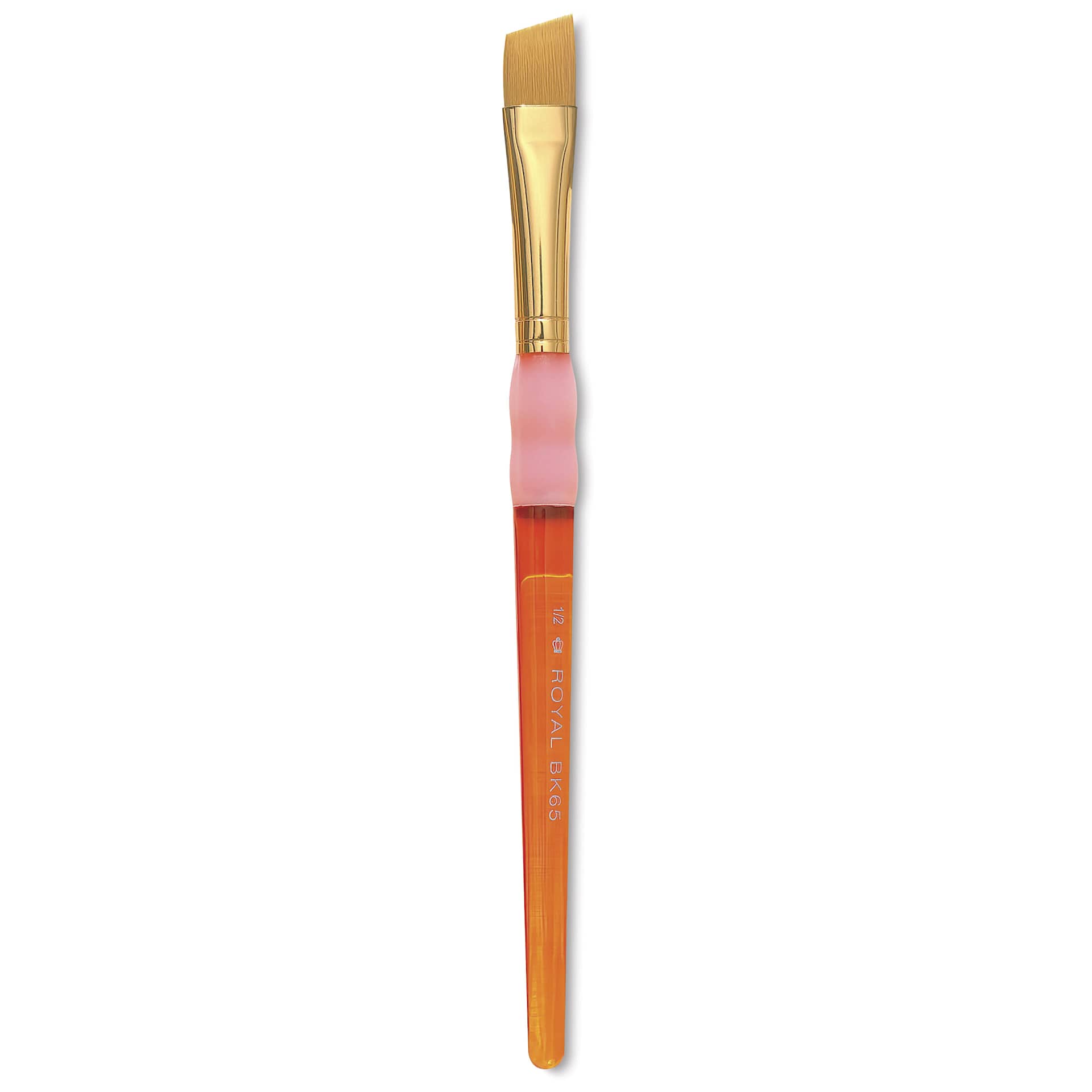 Royal & Langnickel Big Kids' Choice Lil' Grippers Brush - Series BK65 Angular, Size 1/2", Short Handle