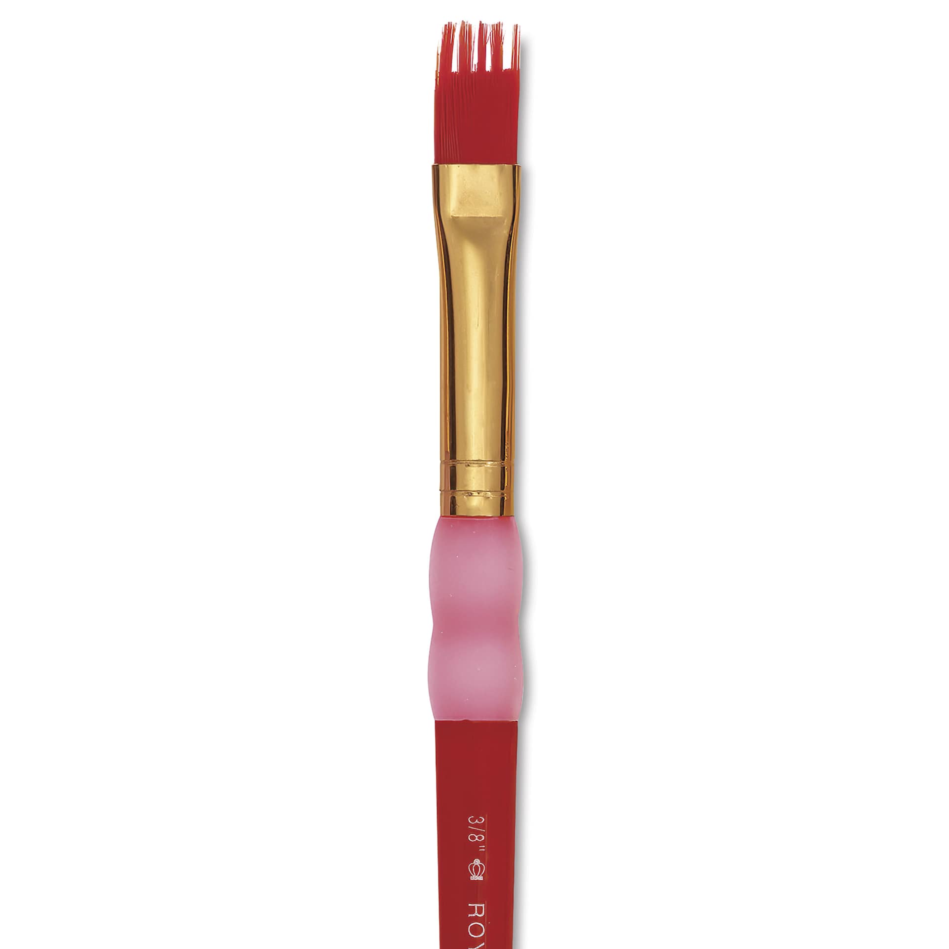 Royal & Langnickel Big Kids' Choice Lil' Grippers Brush - Series BK73 Flat Wisp, Size 3/8", Short Handle