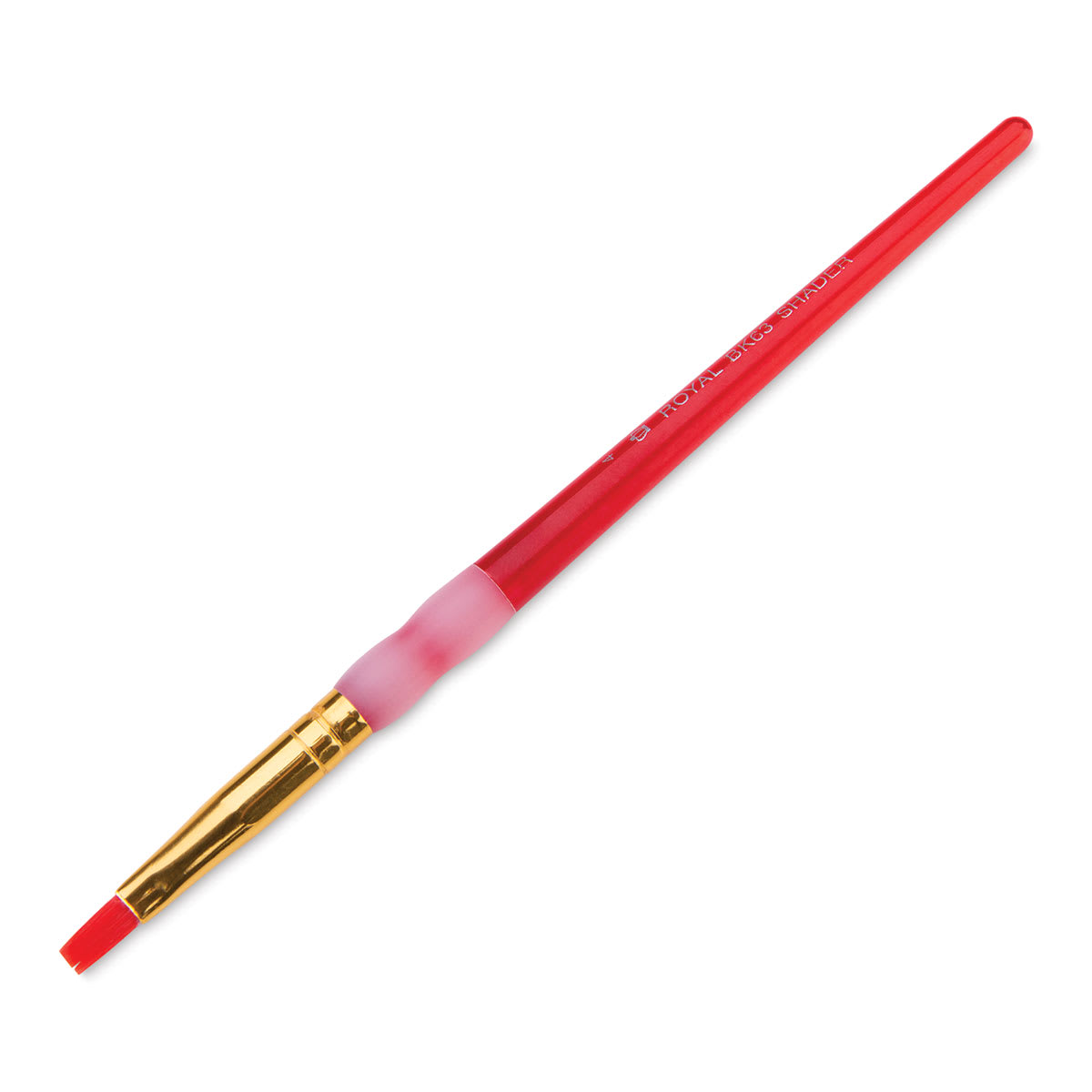 Big Kid's Choice Lil' Grippers Synthetic Brushes - Flat, Size 4, Pkg of 12 single brush