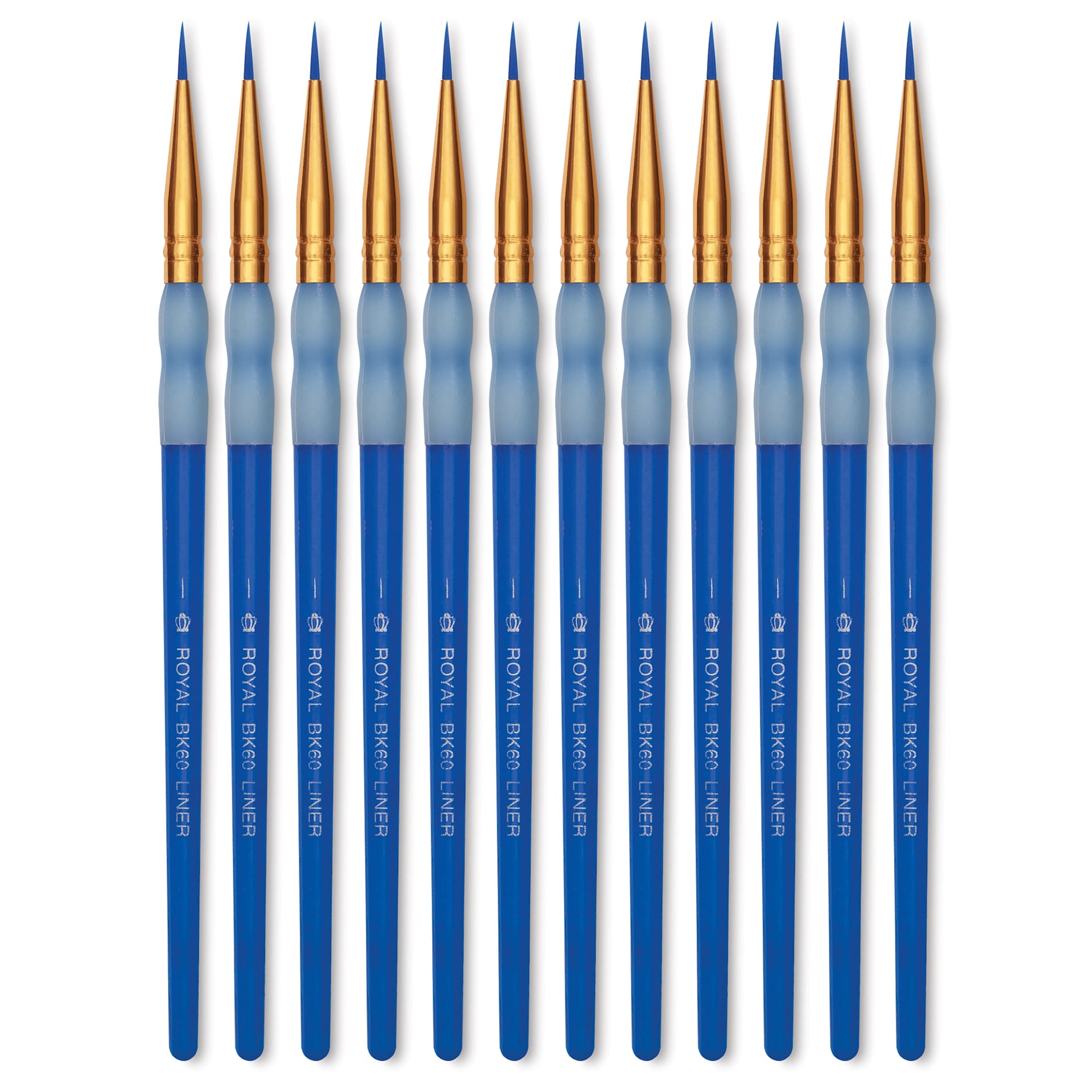 Royal & Langnickel Big Kid's Choice Lil' Grippers Synthetic Brushes - Liner, Size 1, Pkg of 12