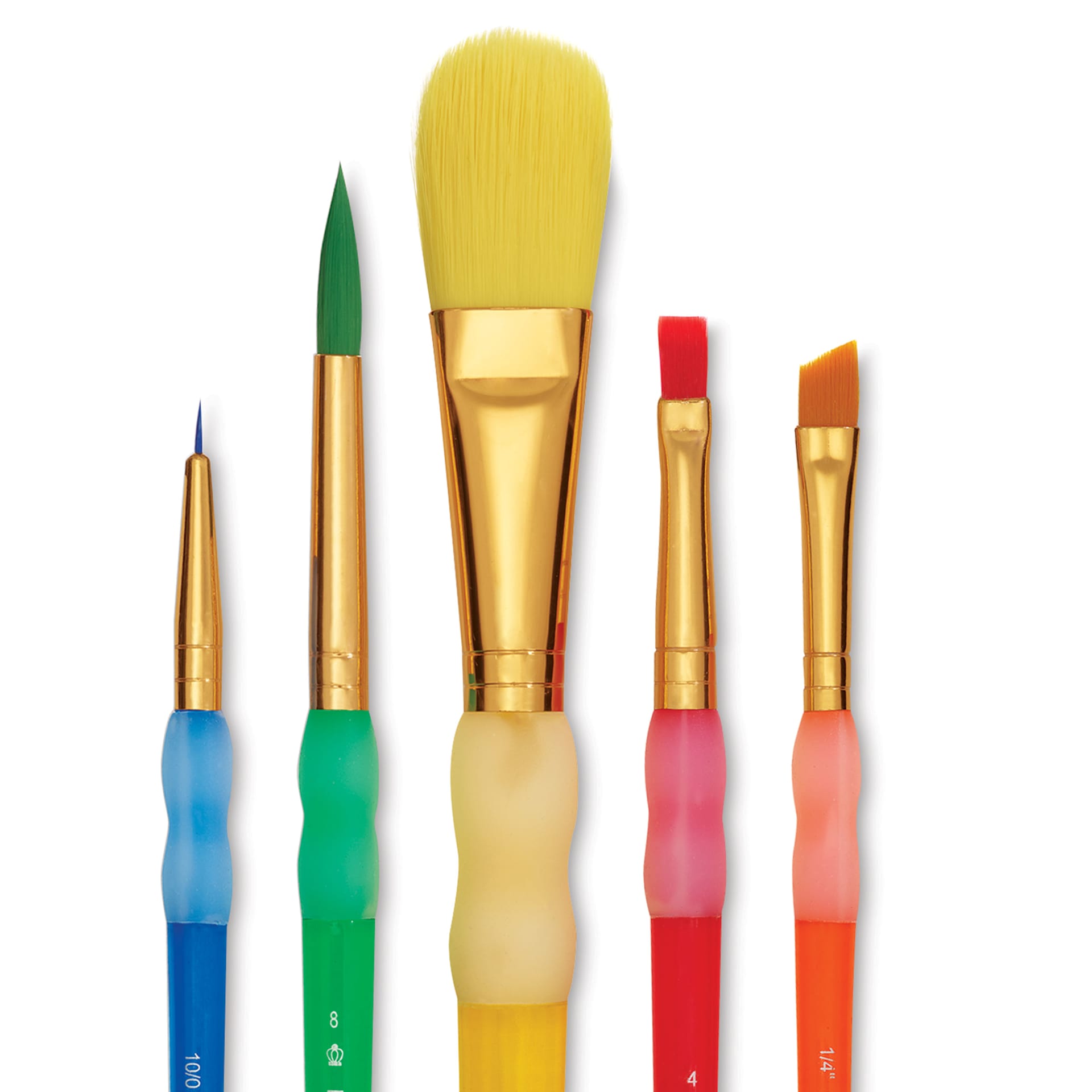 Royal & Langnickel Big Kid's Choice Lil' Grippers Synthetic Brushes - Filbert Variety, Set of 5