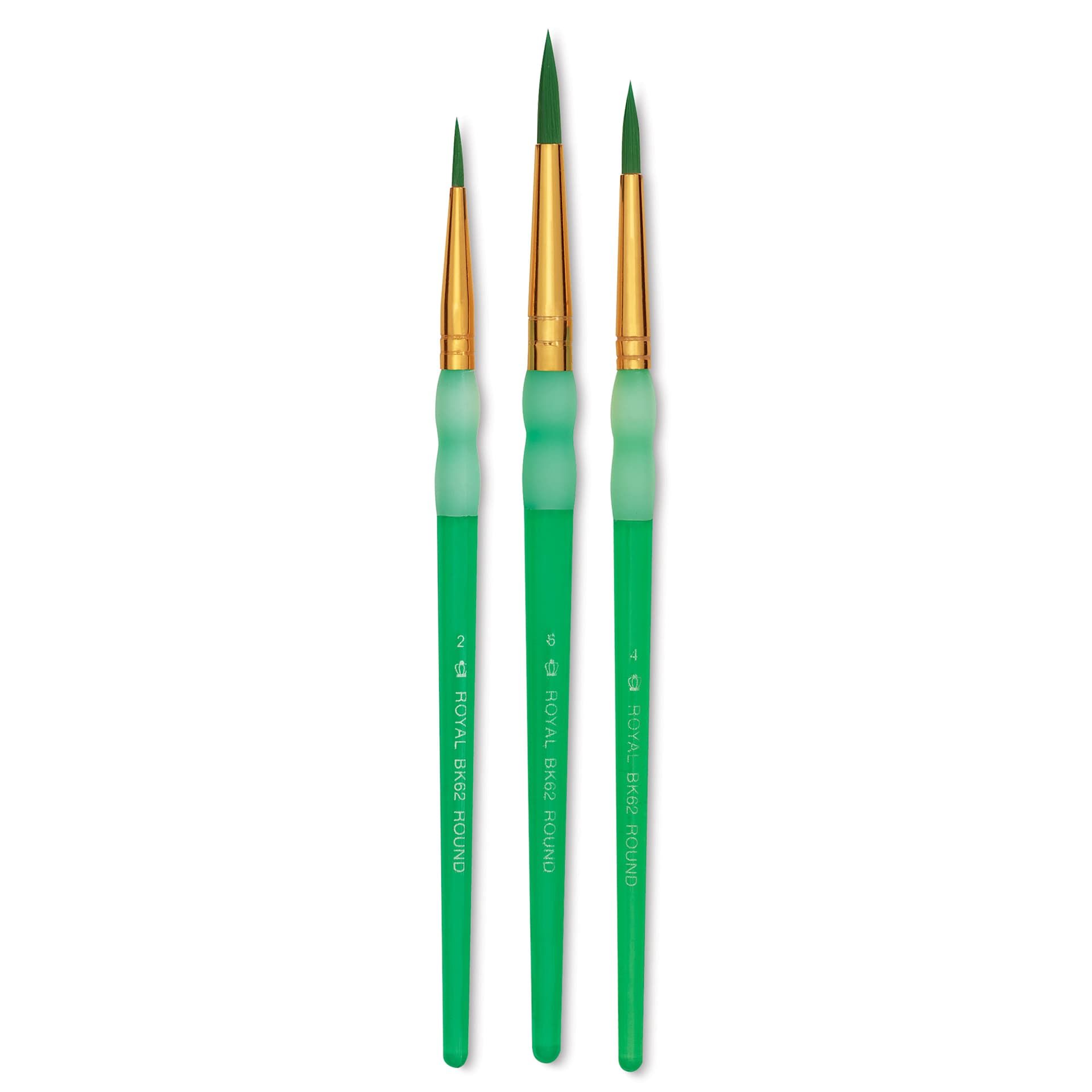 Royal & Langnickel Big Kid's Choice Lil' Grippers Synthetic Brushes - Round, Set of 3