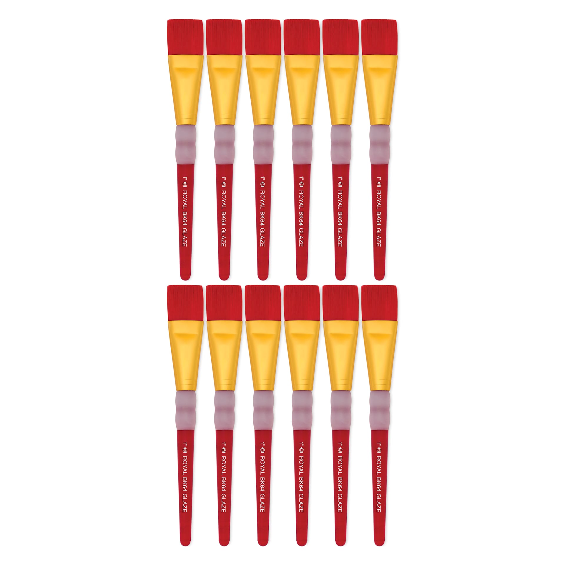 Royal & Langnickel Big Kid's Choice Glaze Brush Set - Set of 12, Flat, Size 1"