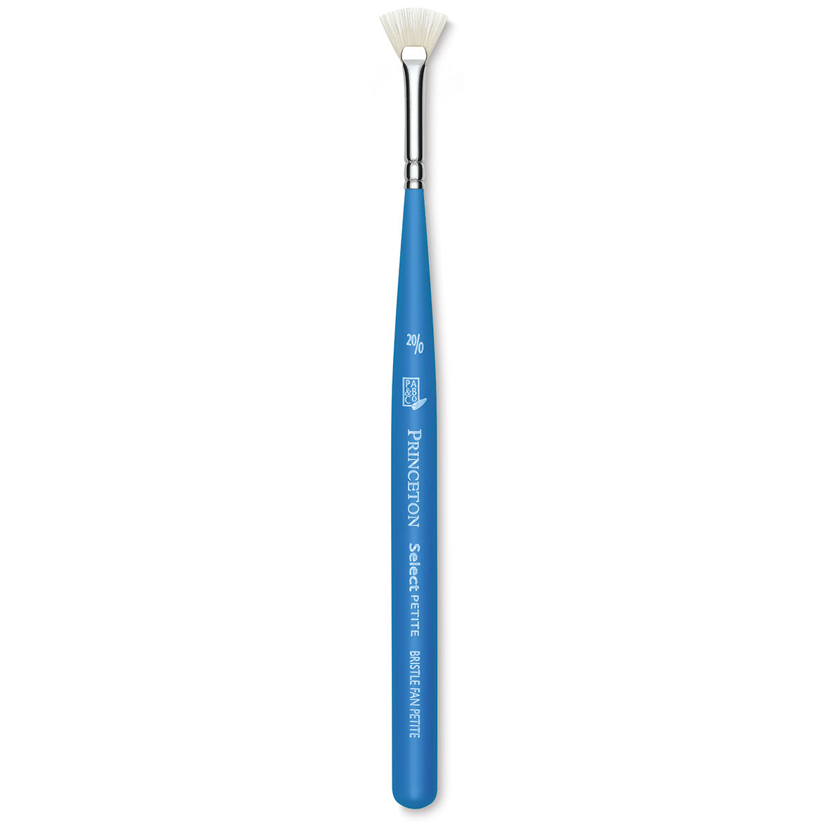 Princeton Select Off-White Synthetic Brush - Fan, Mini Handle, Size 20/0