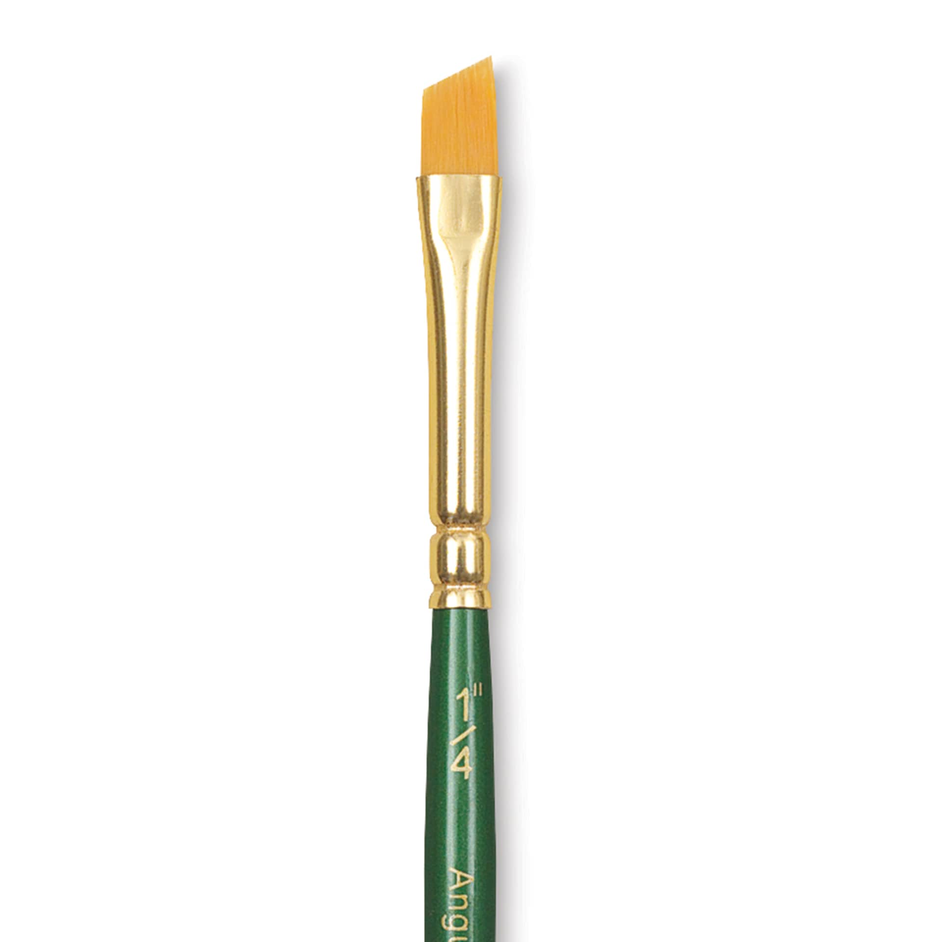 Princeton Good Synthetic Golden Taklon Brush - Angle Shader, Short Handle, Size 1/4"