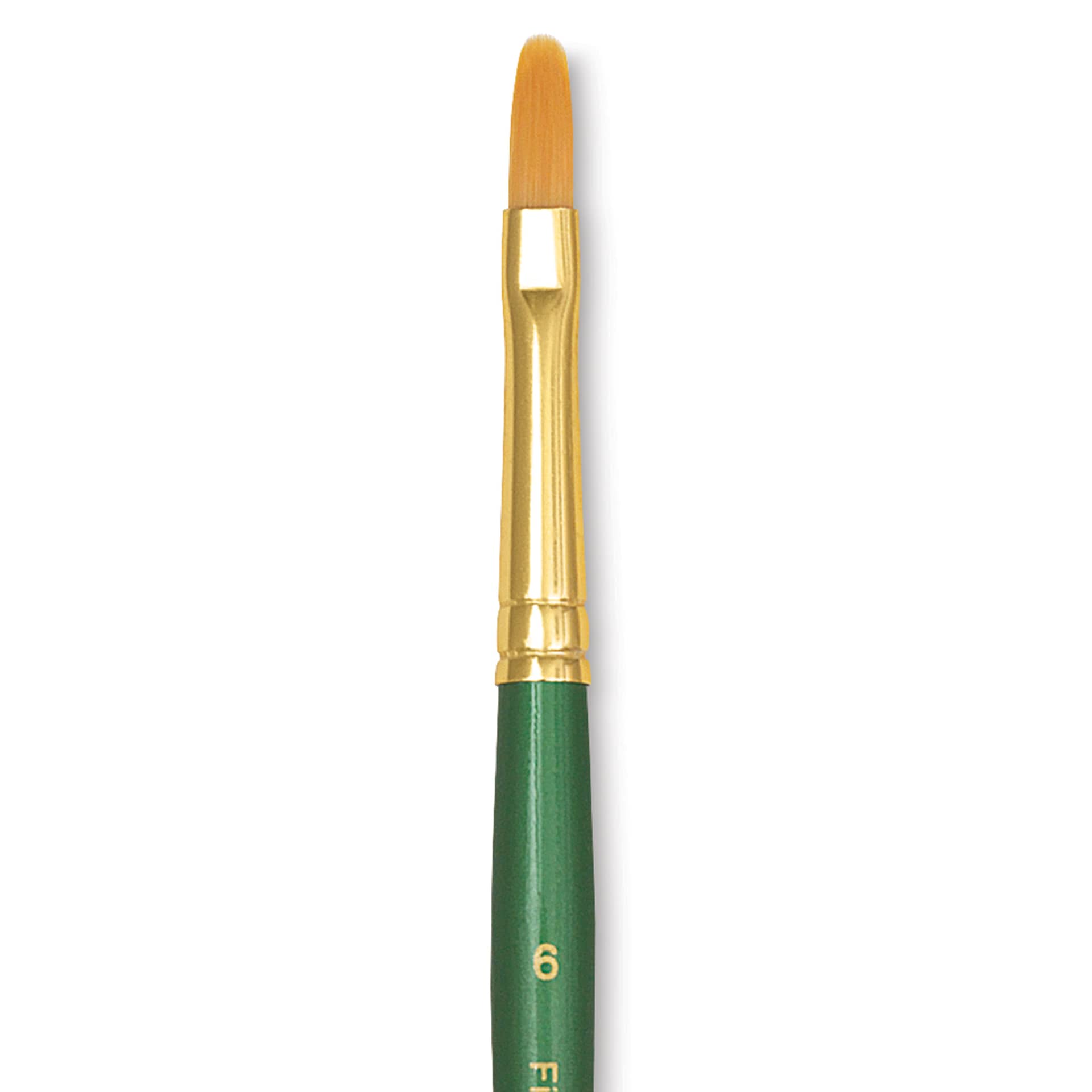 Princeton Good Synthetic Golden Taklon Brush - Filbert, Short Handle, Size 6