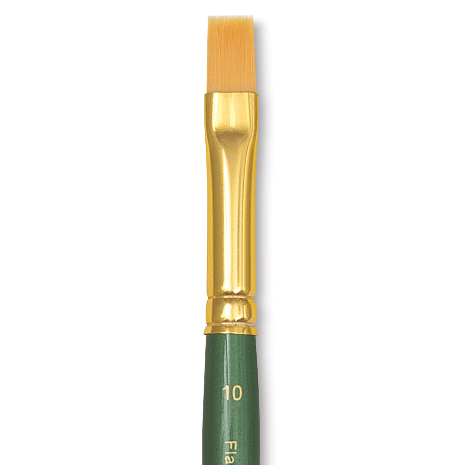 Princeton Good Synthetic Golden Taklon Brush - Flat, Short Handle, Size 10