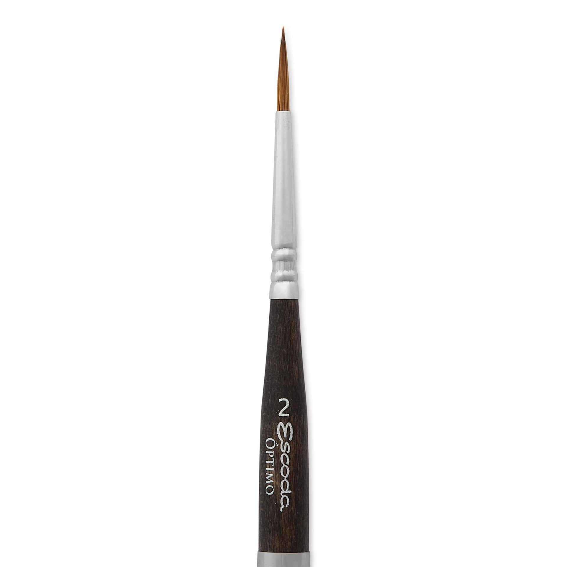 Escoda Optimo Kolinsky Sable Watercolor Travel Brush - Round, Size 2, close up