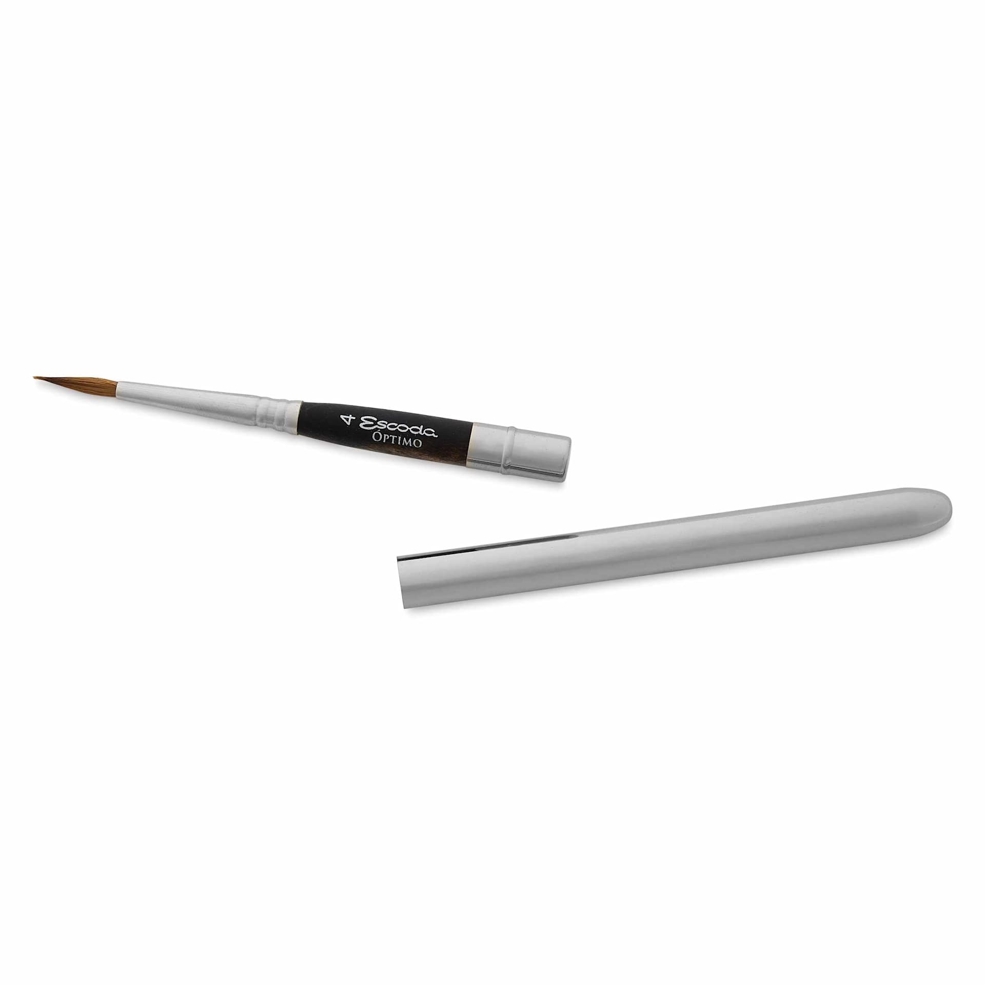 Escoda Optimo Kolinsky Sable Watercolor Travel Brush - Round, Size 4, separated