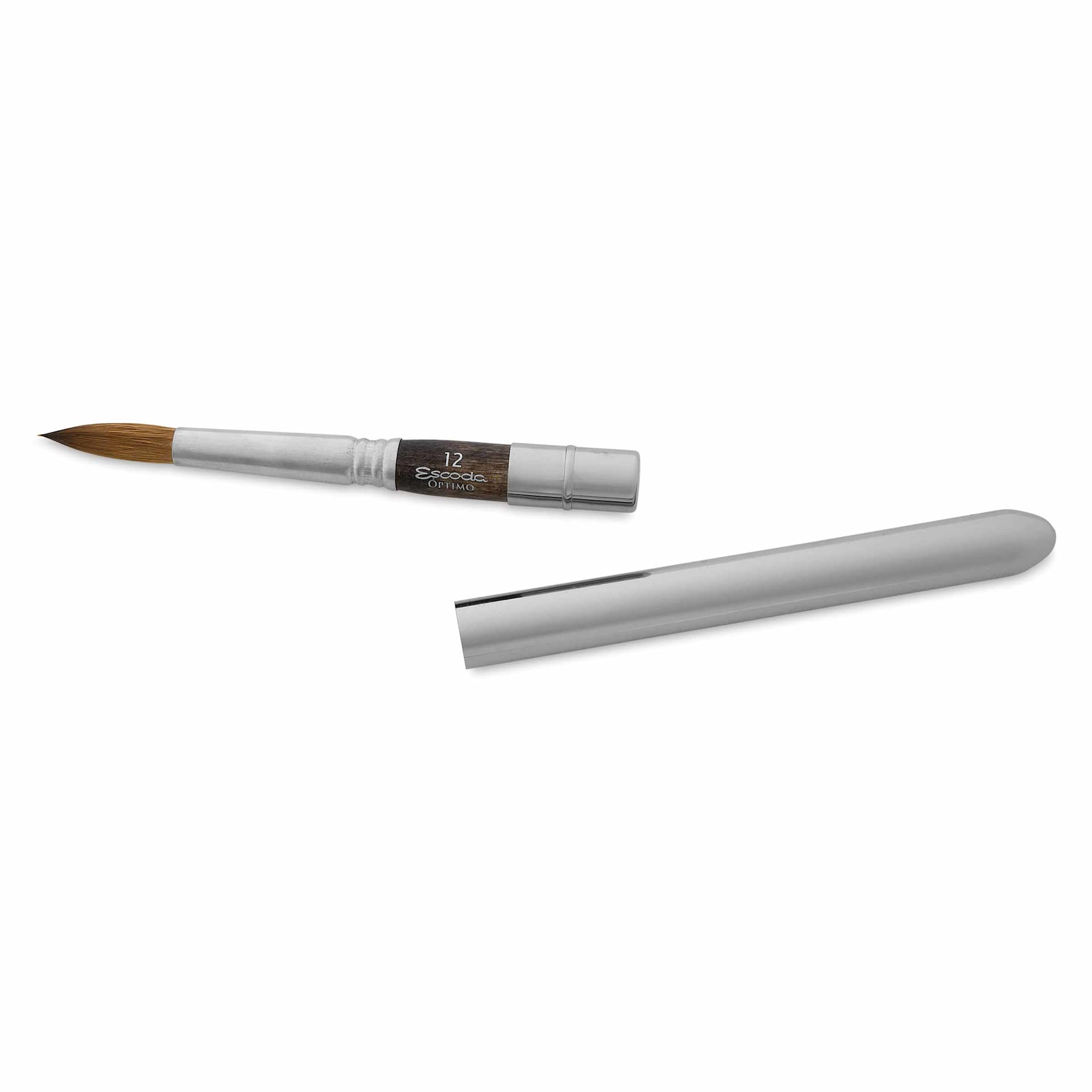 Escoda Optimo Kolinsky Sable Watercolor Travel Brush - Round, Size 12, separated