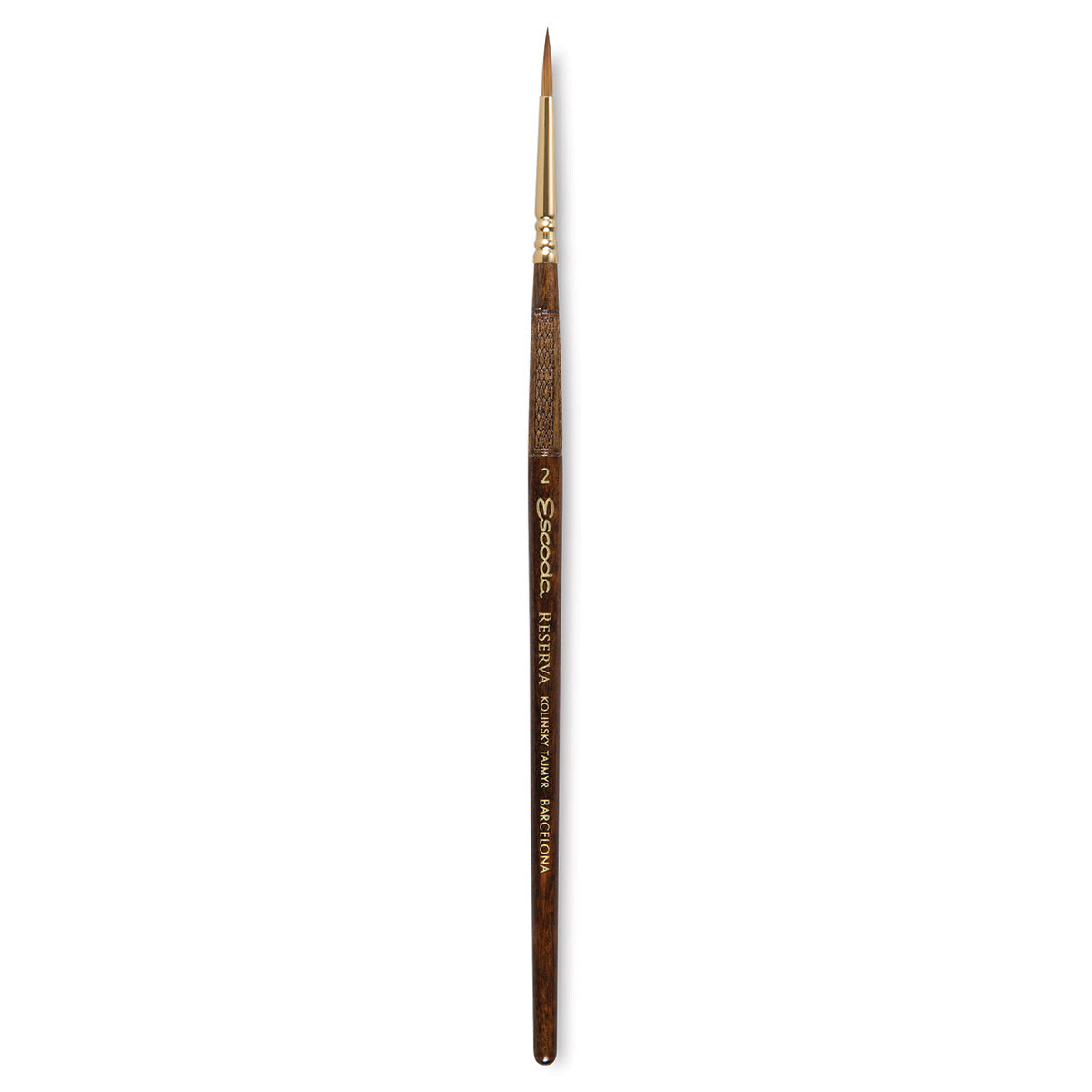 Escoda Reserva Kolinsky-Tajmyr Sable Brush - Pointed Round, Short Handle, Size 2 (full length)