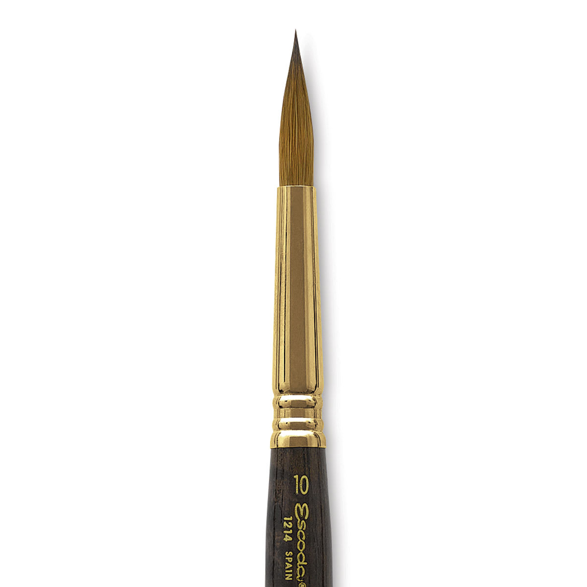 Escoda Reserva Kolinsky-Tajmyr Sable Brush - Pocket Round, Short Handle, Size 10 (close-up)