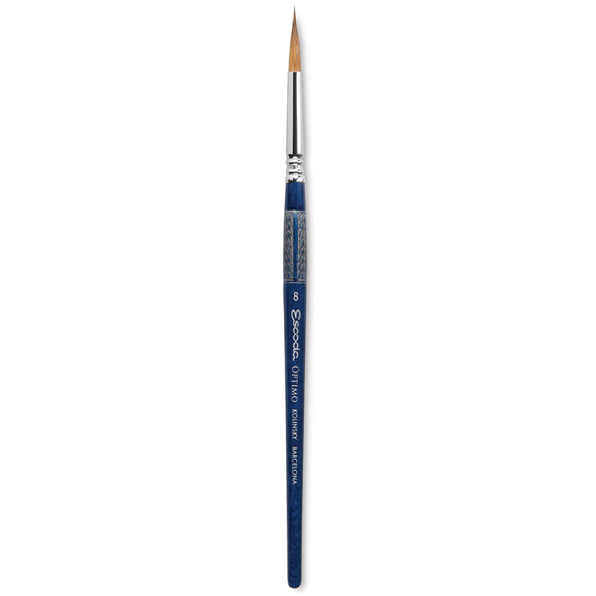 Escoda Optimo Kolinsky Sable Brush - Reservoir Liner, Short Handle, Size 8