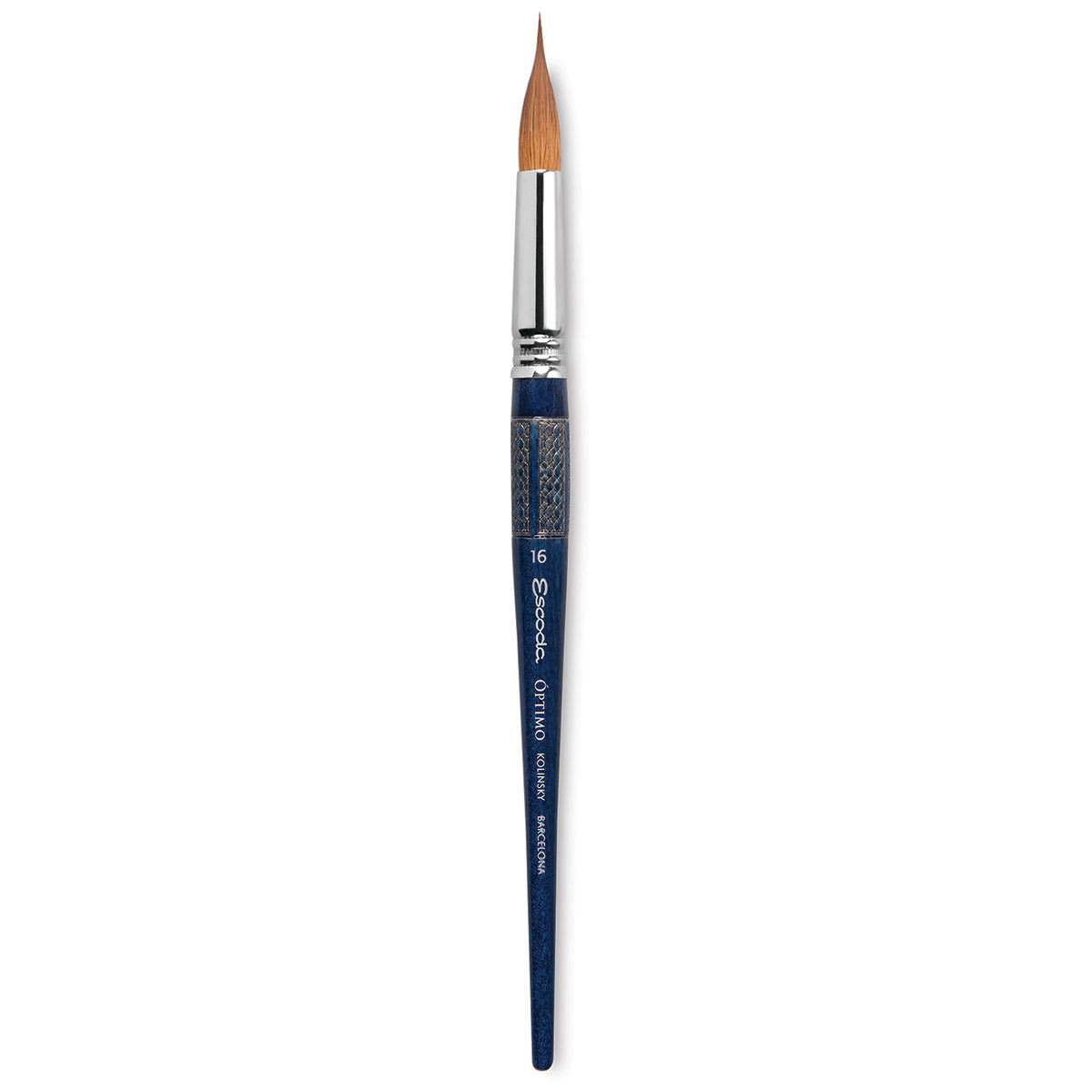 Escoda Optimo Kolinsky Sable Brush - Reservoir Liner, Short Handle, Size 16