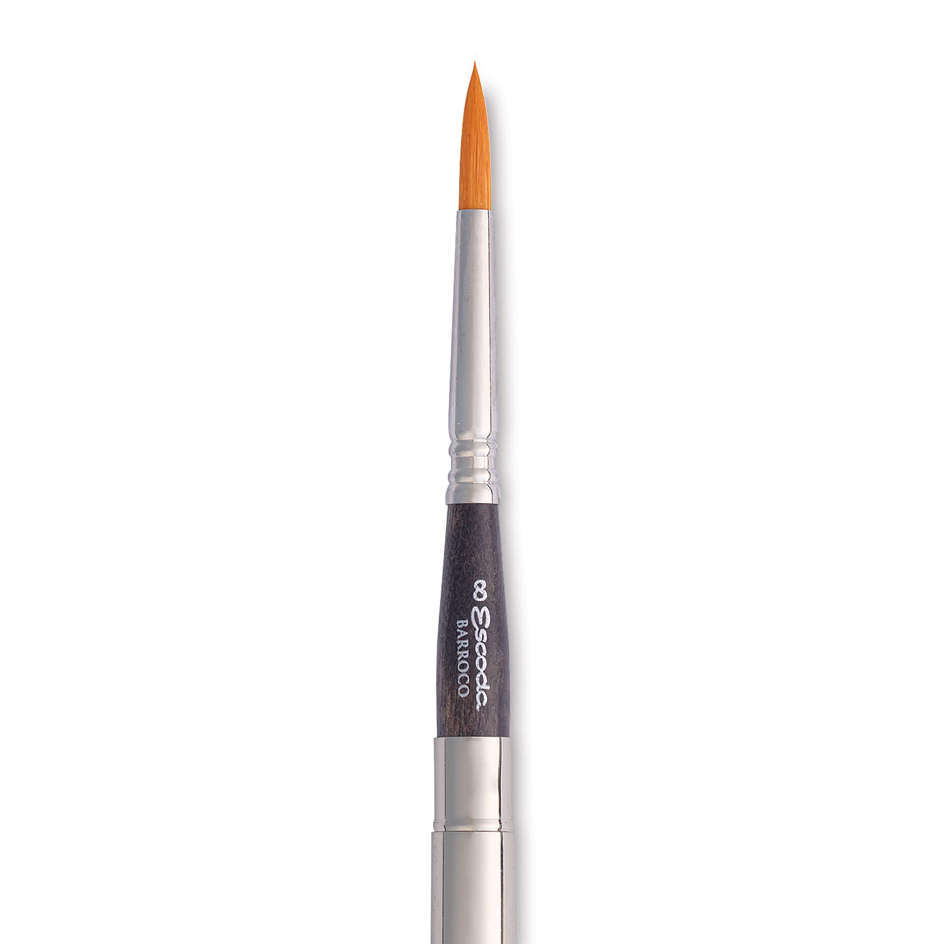 Escoda Barroco Toray Gold Synthetic Travel Brush - Round, Size 8, close-up