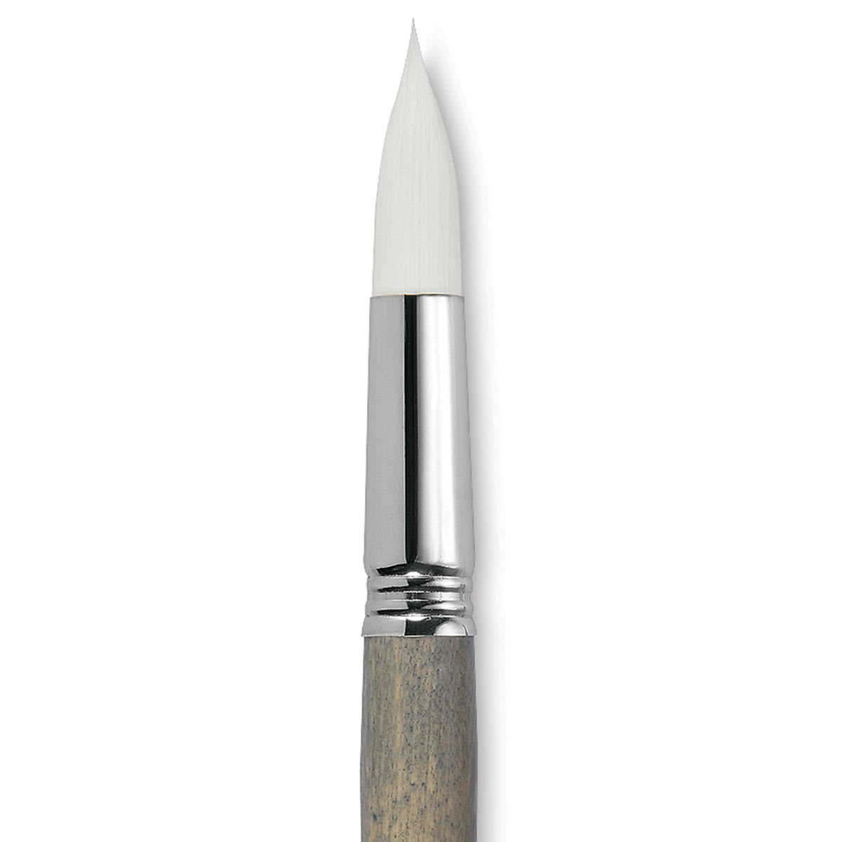 Escoda Perla Toray White Synthetic Brush - Round, Short Handle, Size 22 close up