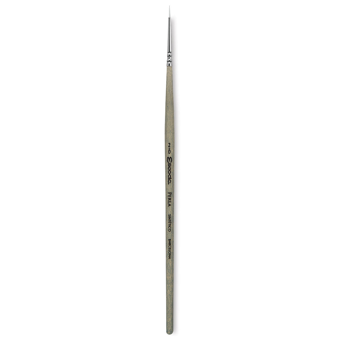 Escoda Perla Toray White Synthetic Brush - Round, Short Handle, Size 2/0