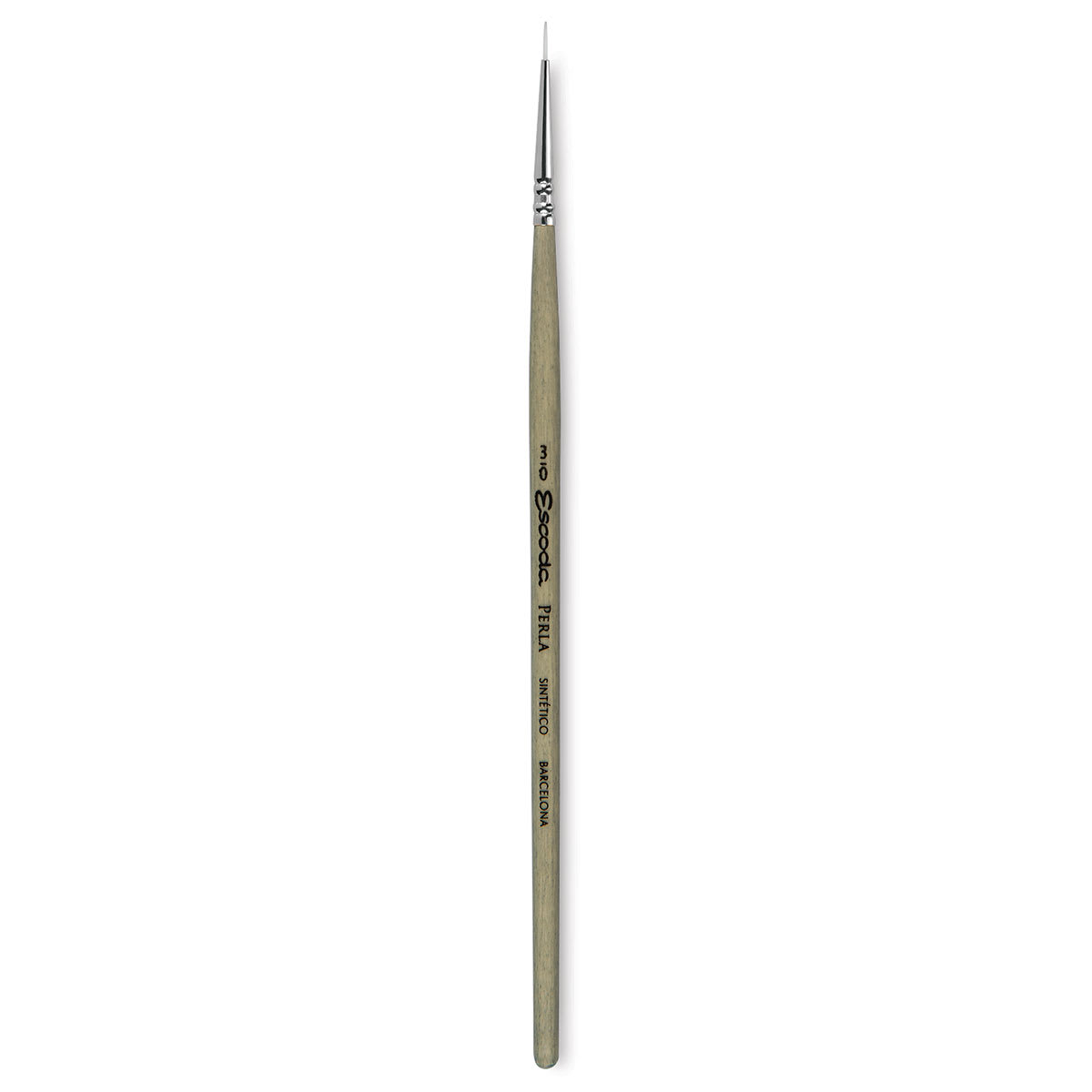 Escoda Perla Toray White Synthetic Brush - Round, Short Handle, Size 3/0