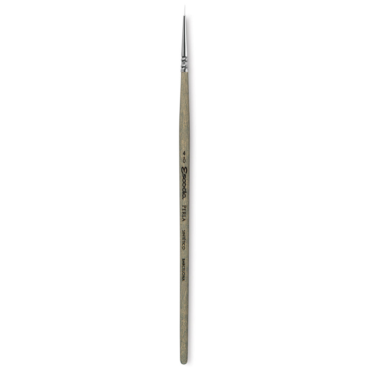 Escoda Perla Toray White Synthetic Brush - Round, Short Handle, Size 4/0
