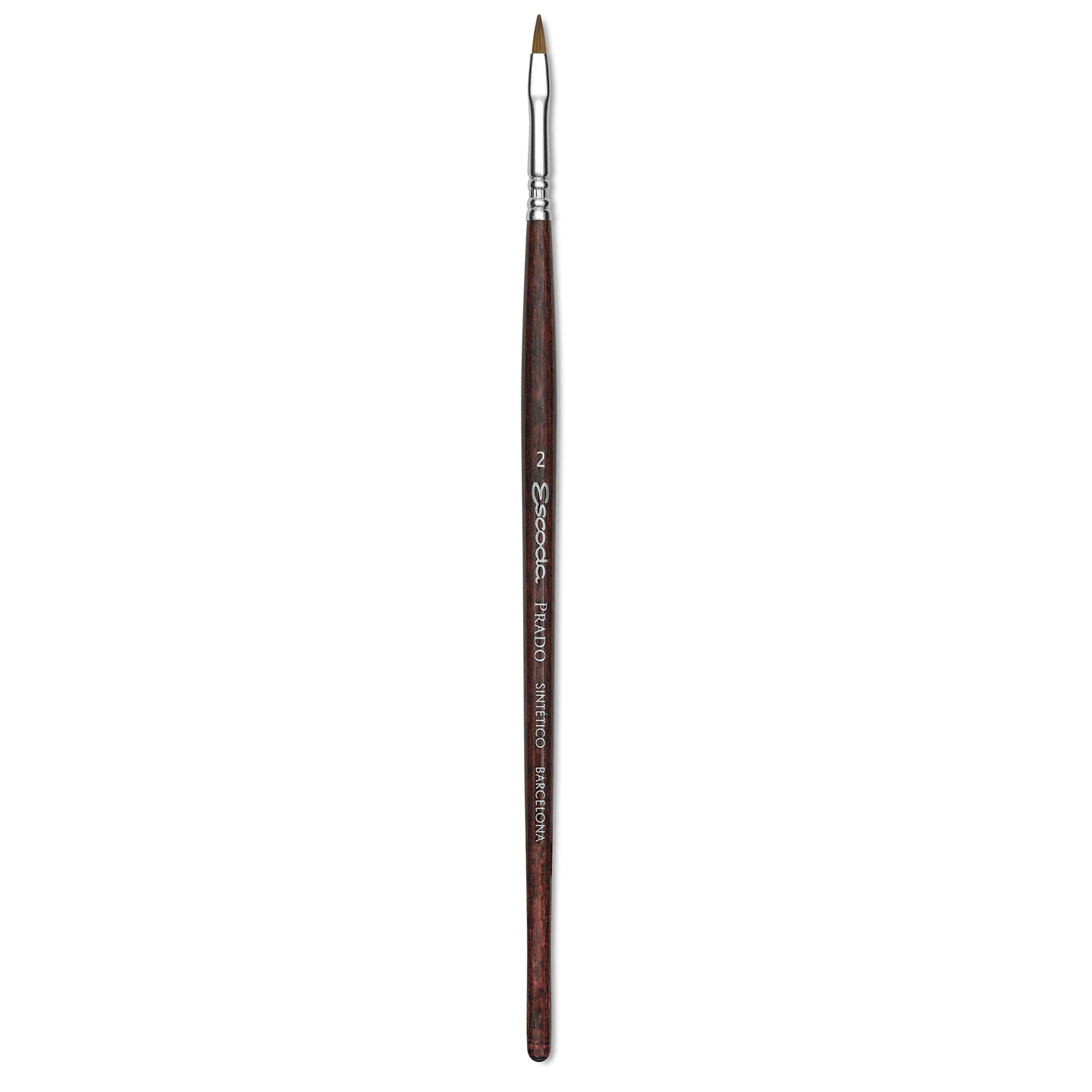 Escoda Prado Tame Synthetic Brush - Bright, Short Handle, Size 2