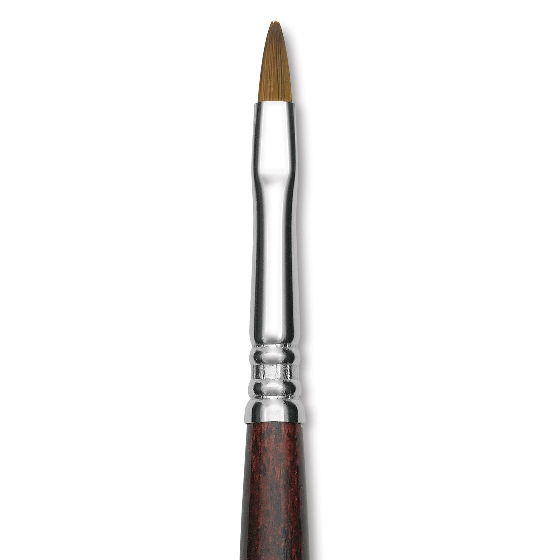 Escoda Prado Tame Synthetic Brush - Bright, Short Handle, Size 4 (Close-up of brush)