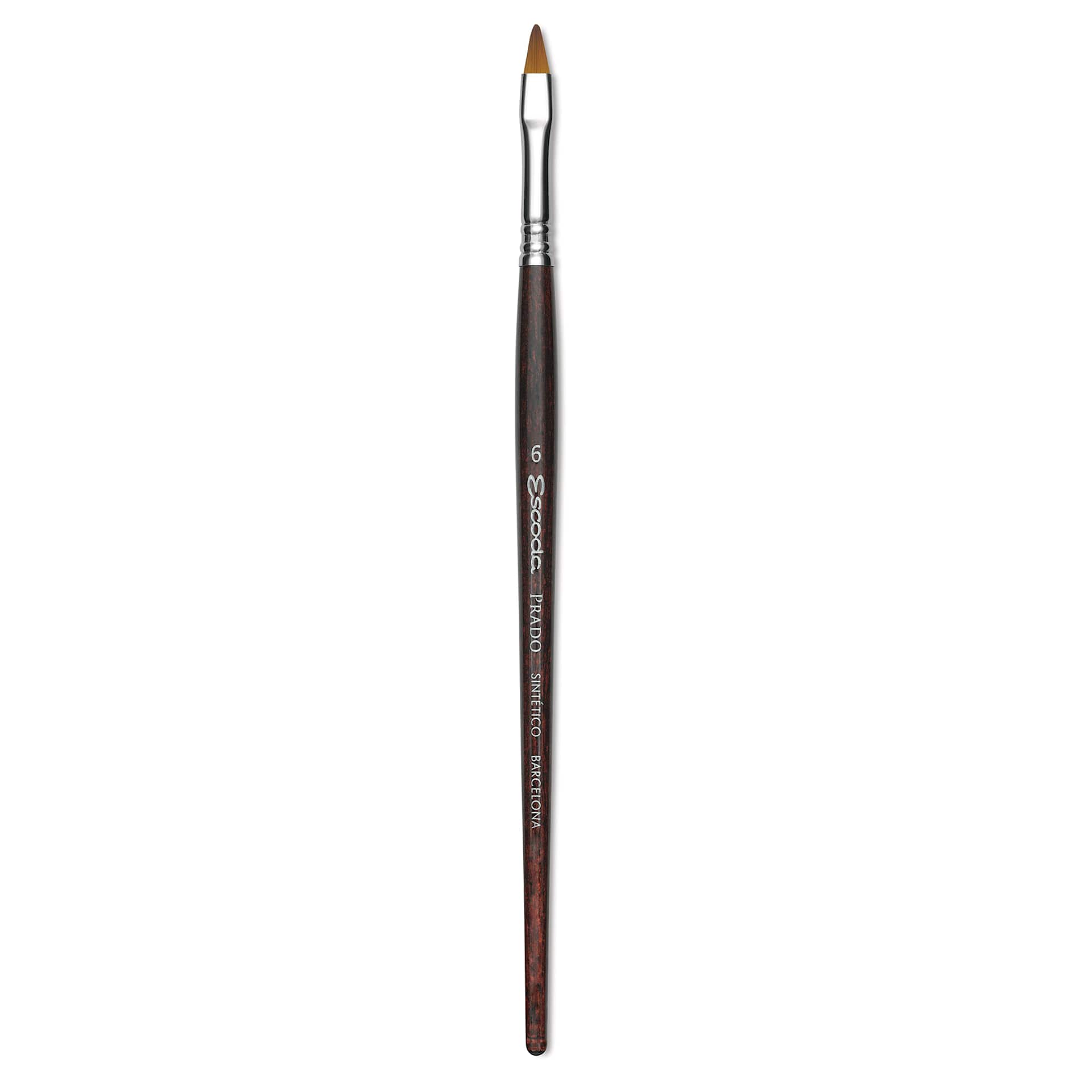 Escoda Prado Tame Synthetic Brush - Bright, Short Handle, Size 6