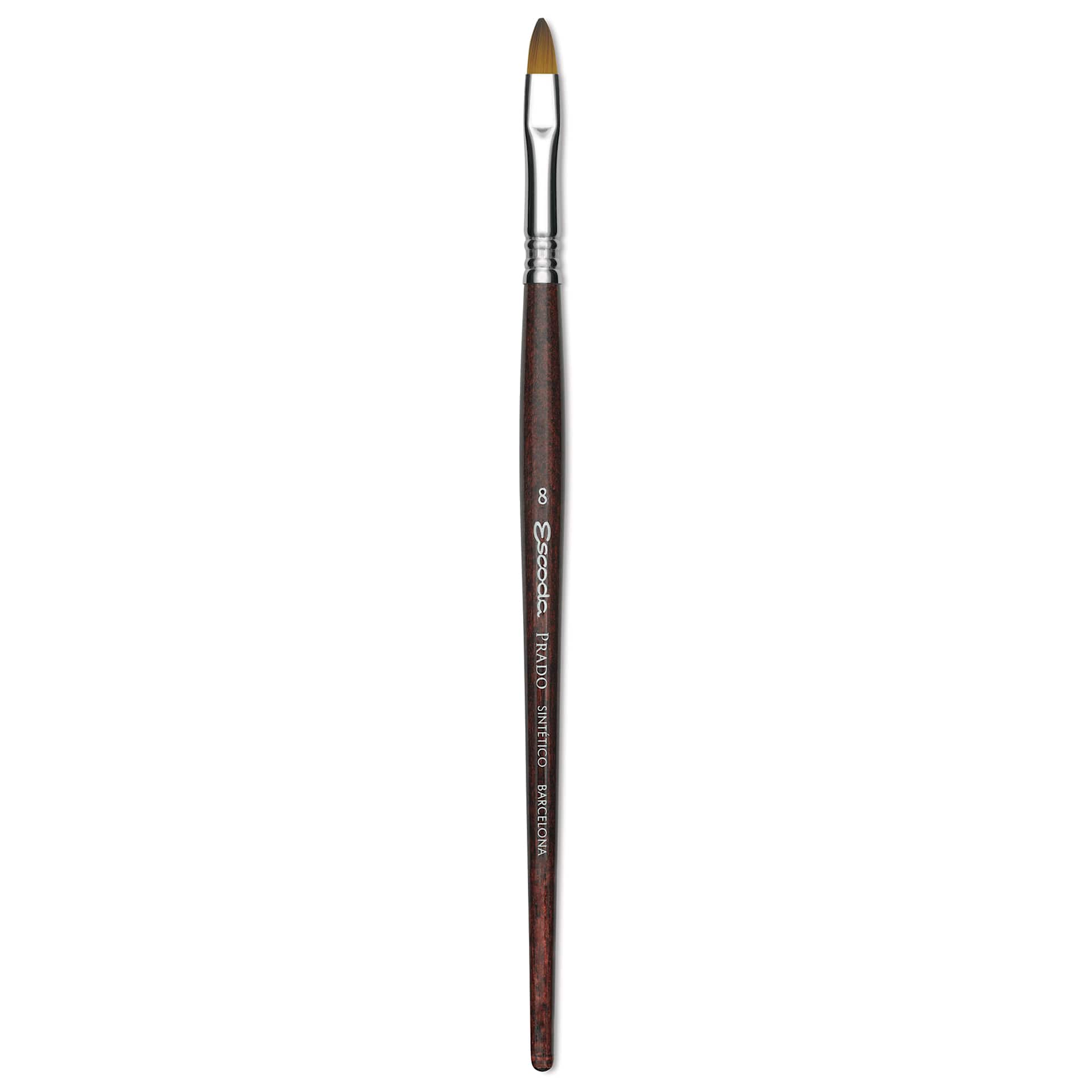 Escoda Prado Tame Synthetic Brush - Bright, Short Handle, Size 8
