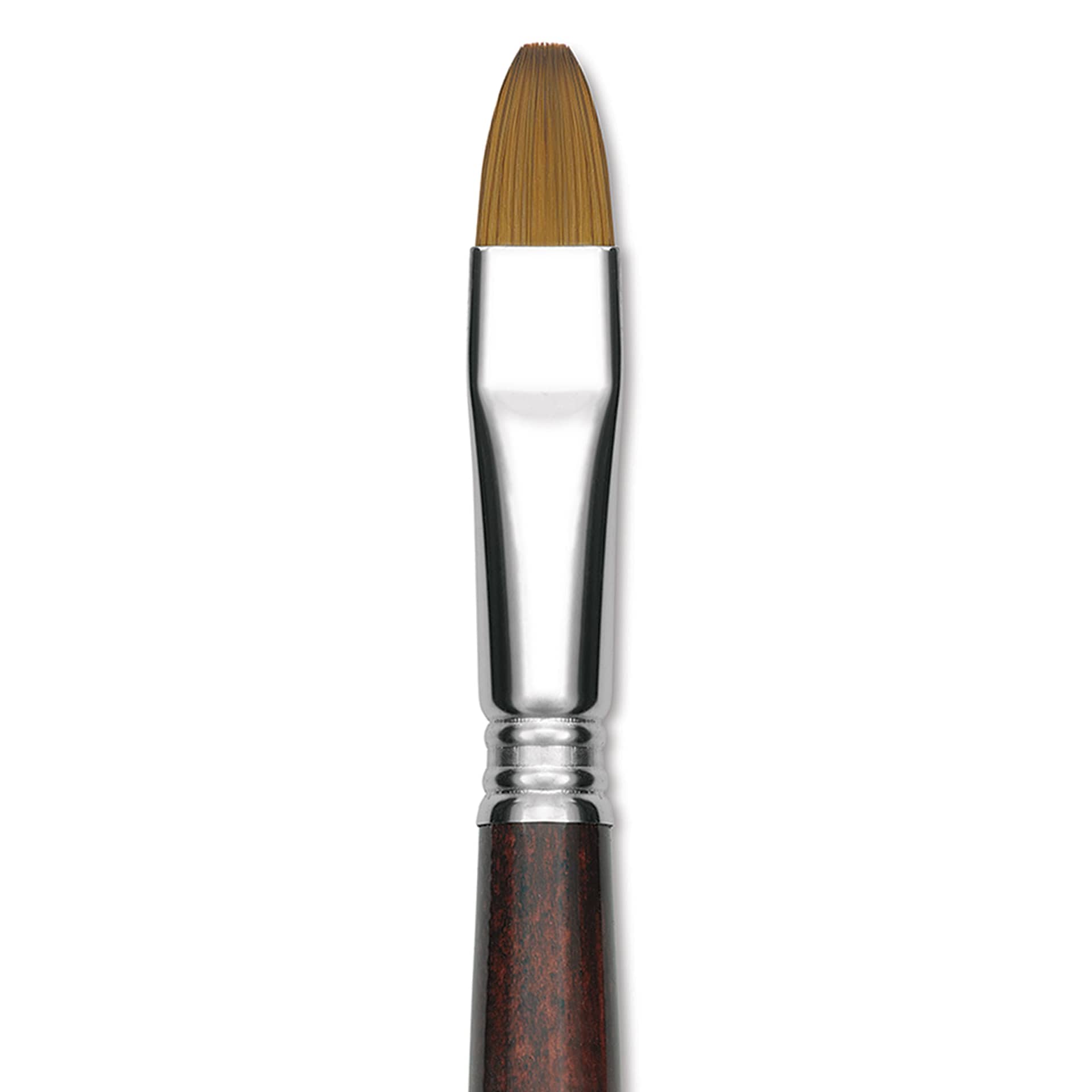 Escoda Prado Tame Synthetic Brush - Bright, Short Handle, Size 10 (Close-up of brush)