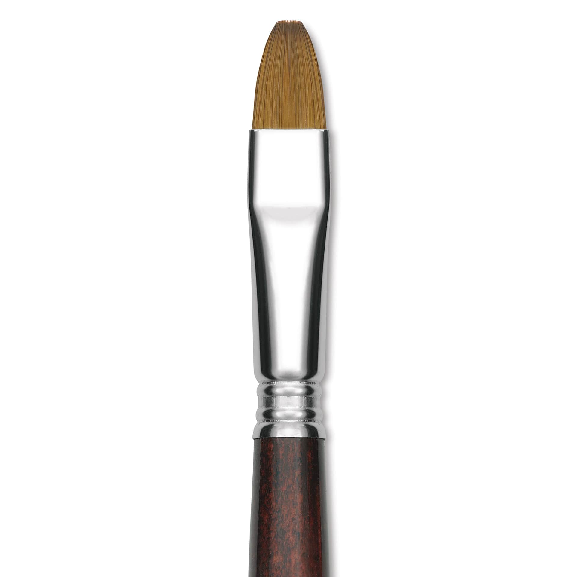 Escoda Prado Tame Synthetic Brush - Bright, Short Handle, Size 14 (Close-up of brush)