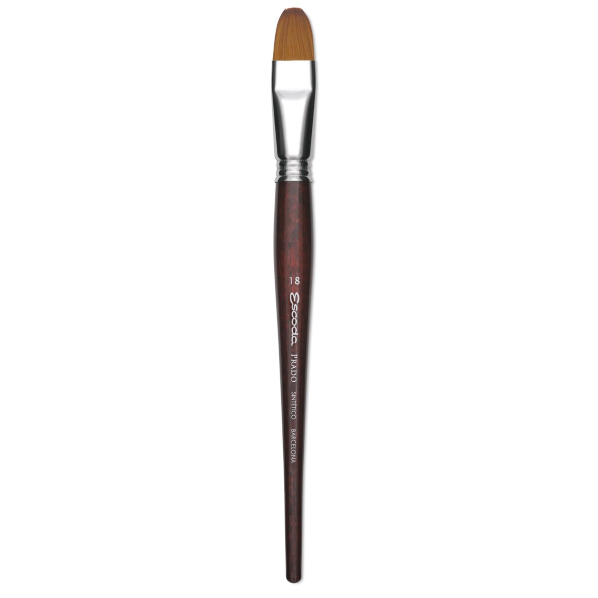 Escoda Prado Tame Synthetic Brush - Bright, Short Handle, Size 18