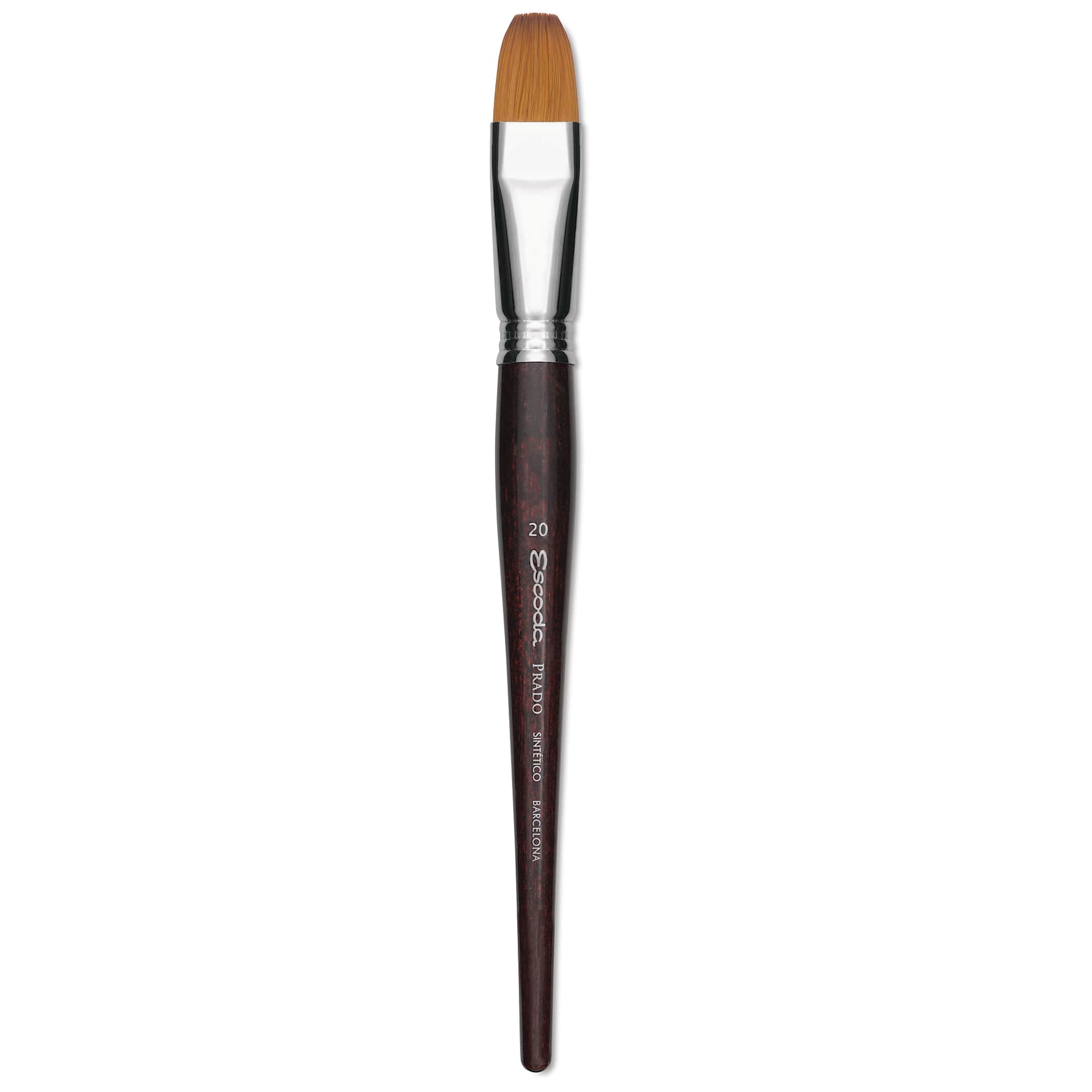 Escoda Prado Tame Synthetic Brush - Bright, Short Handle, Size 20