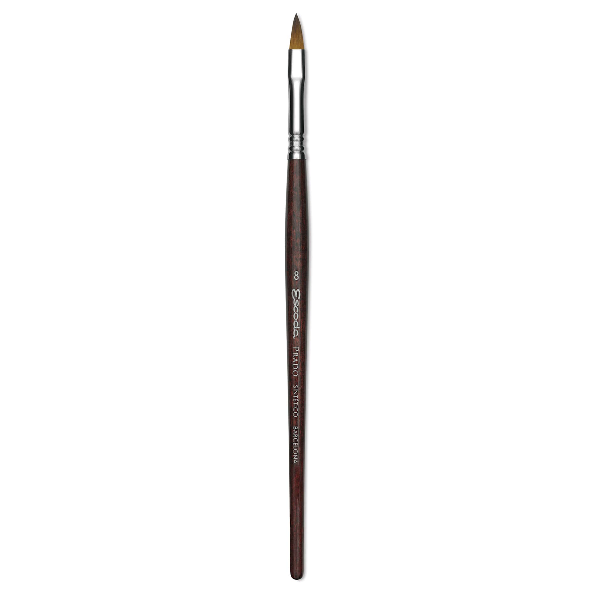 Escoda Prado Tame Synthetic Brush - Filbert, Short Handle, Size 8