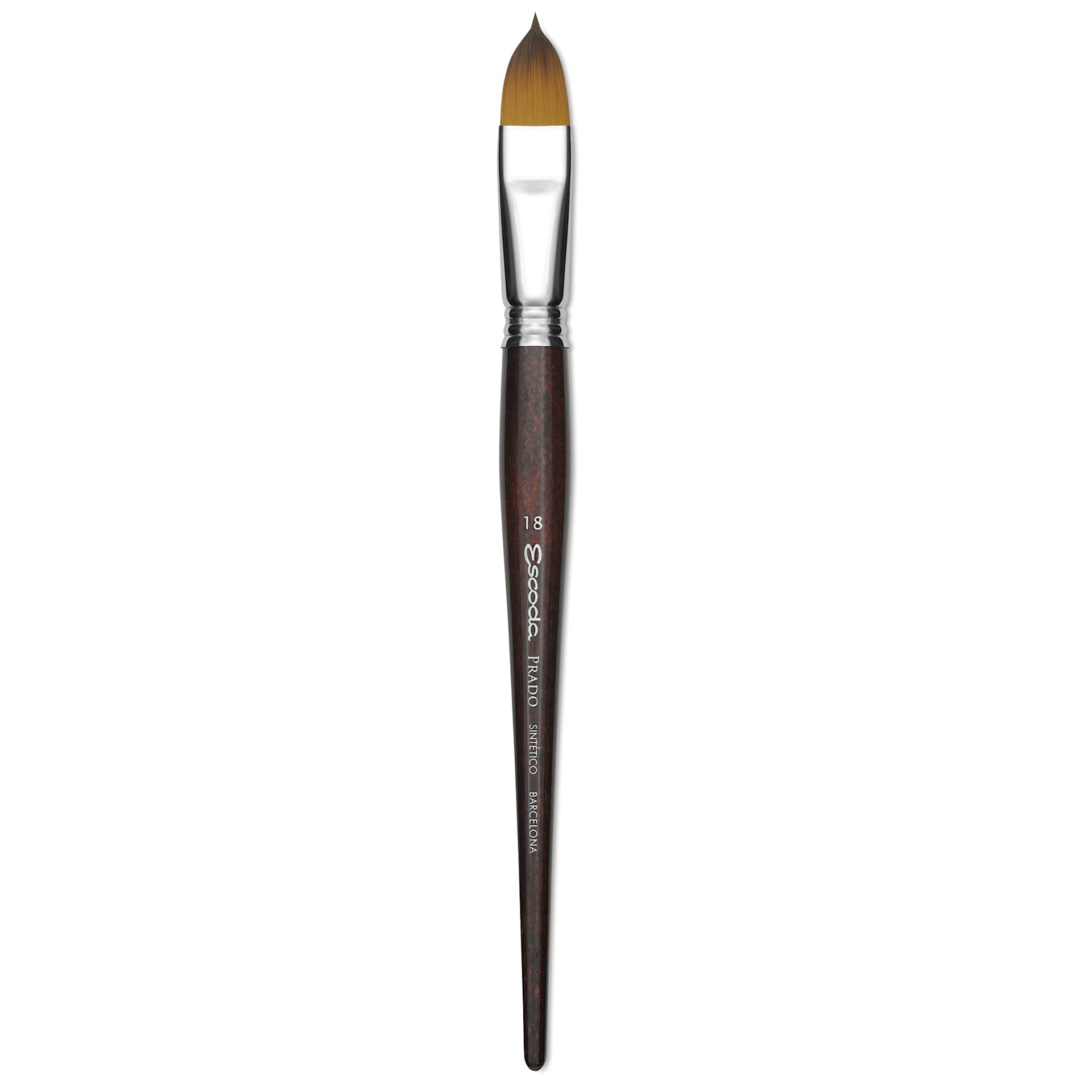Escoda Prado Tame Synthetic Brush - Filbert, Short Handle, Size 18