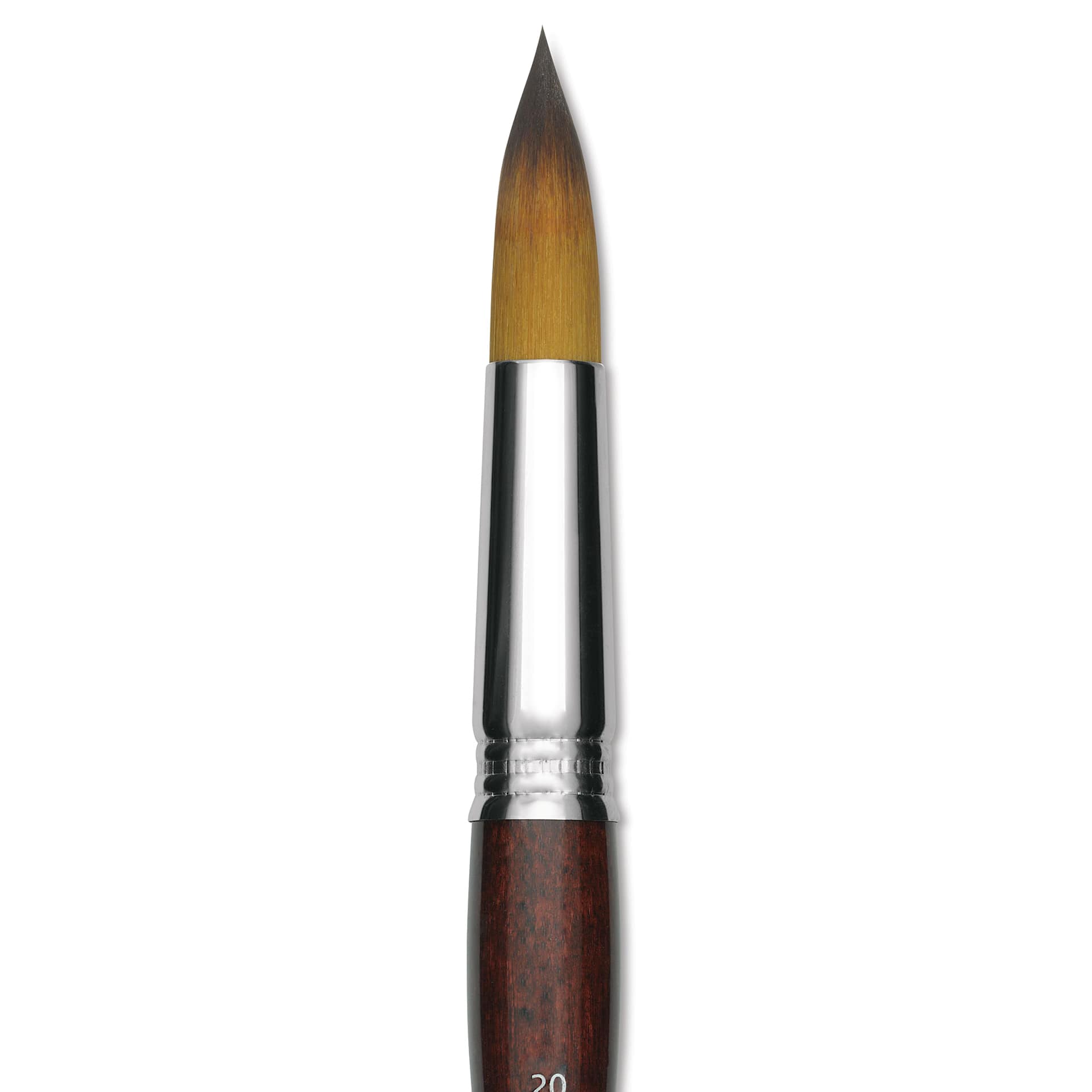 Escoda Prado Tame Synthetic Brush - Round, Short Handle, Size 20, close-up