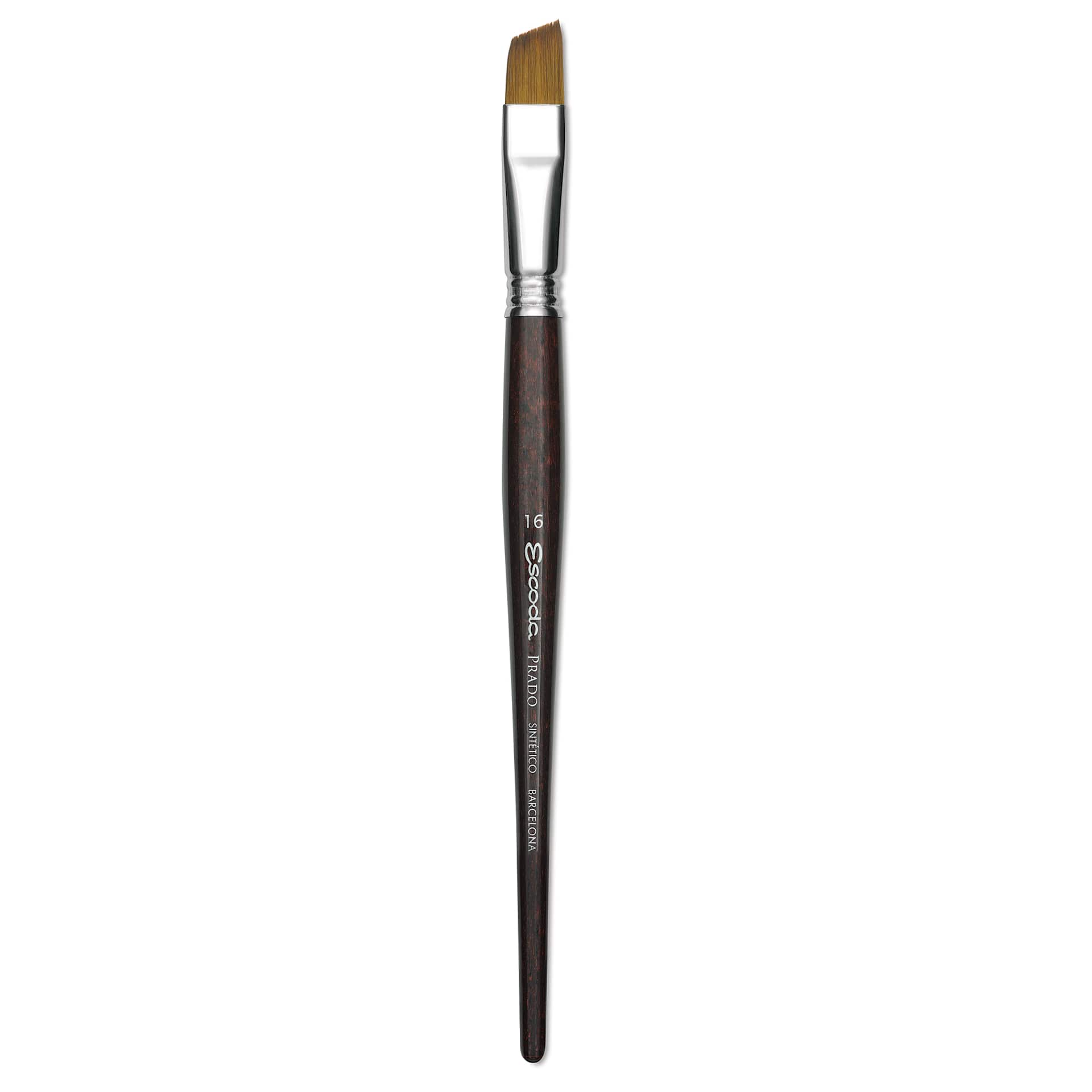 Escoda Prado Tame Synthetic Brush - Angular, Short Handle, Size 16
