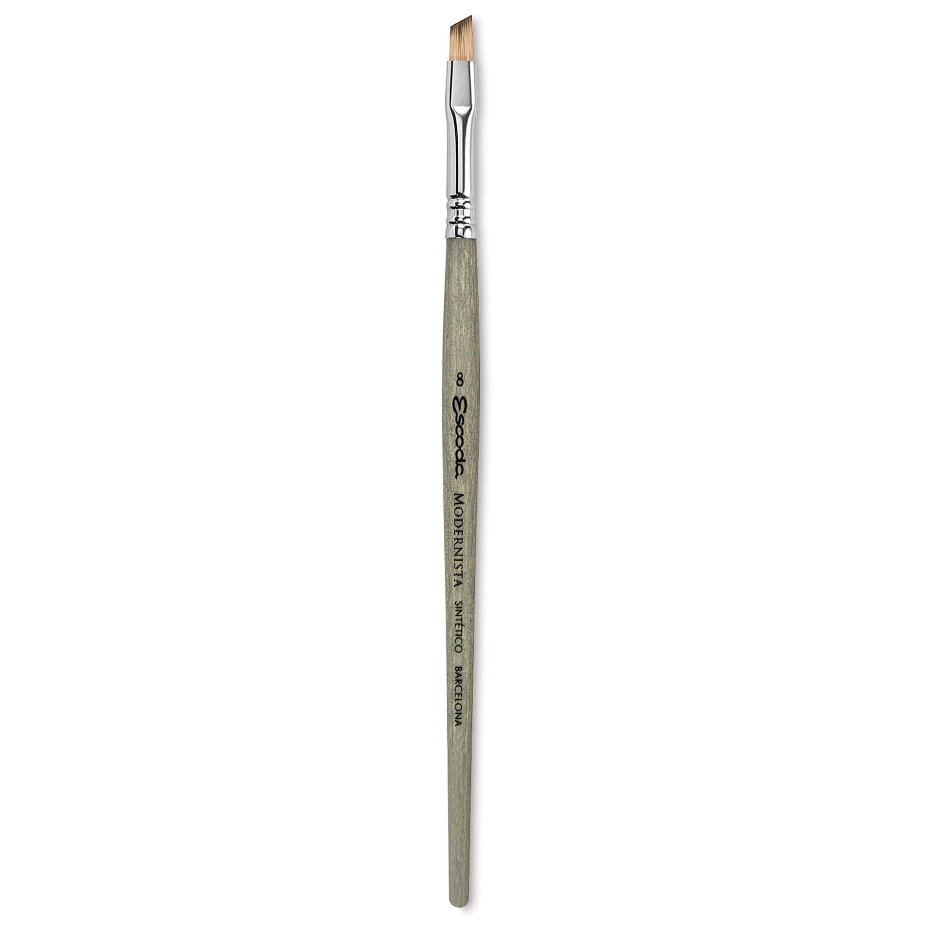 Escoda Tadami Synthetic Mongoose Brush - Angular, Short Handle, Size 8, full brush