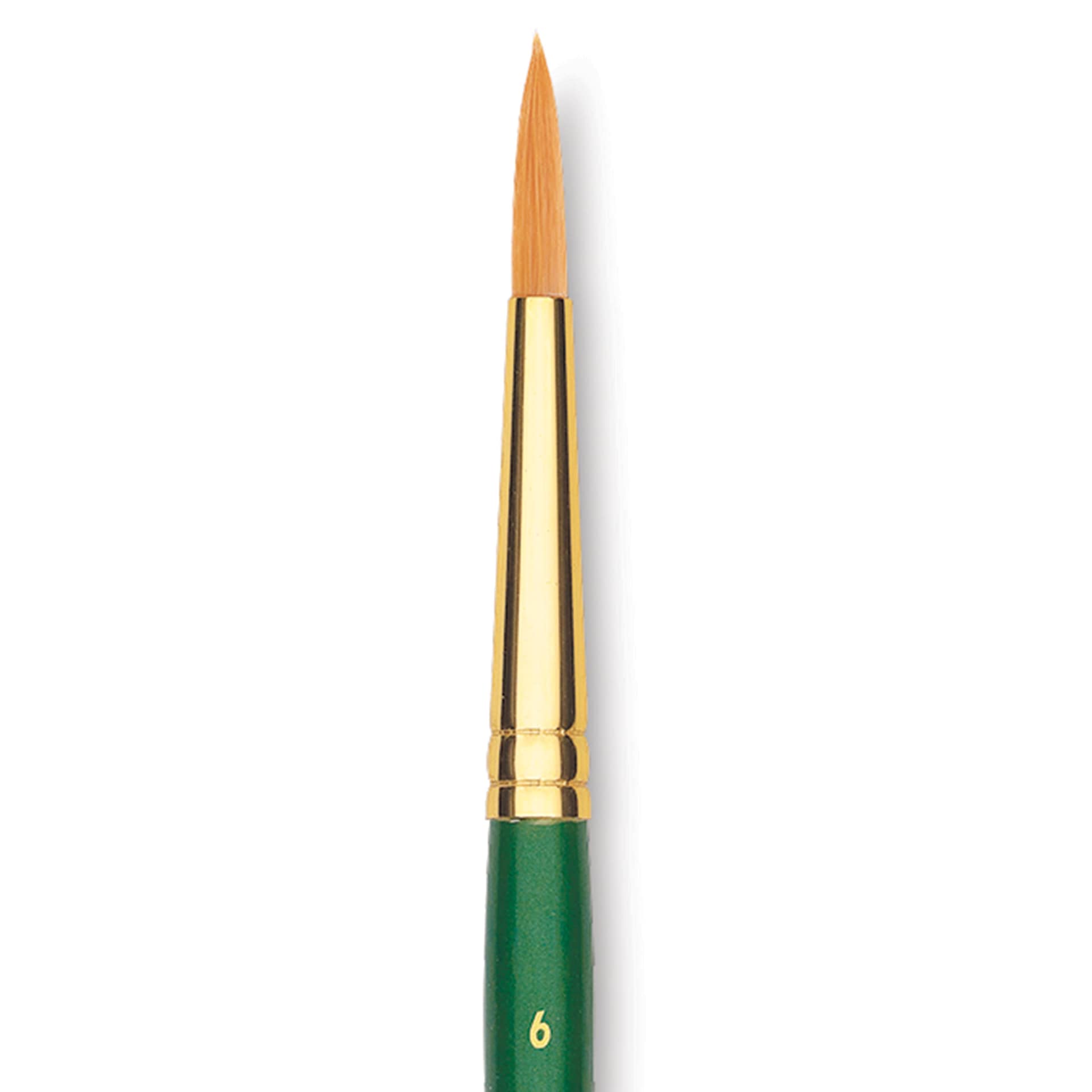 Princeton Good Synthetic Golden Taklon Brush - Round, Short Handle, Size 6