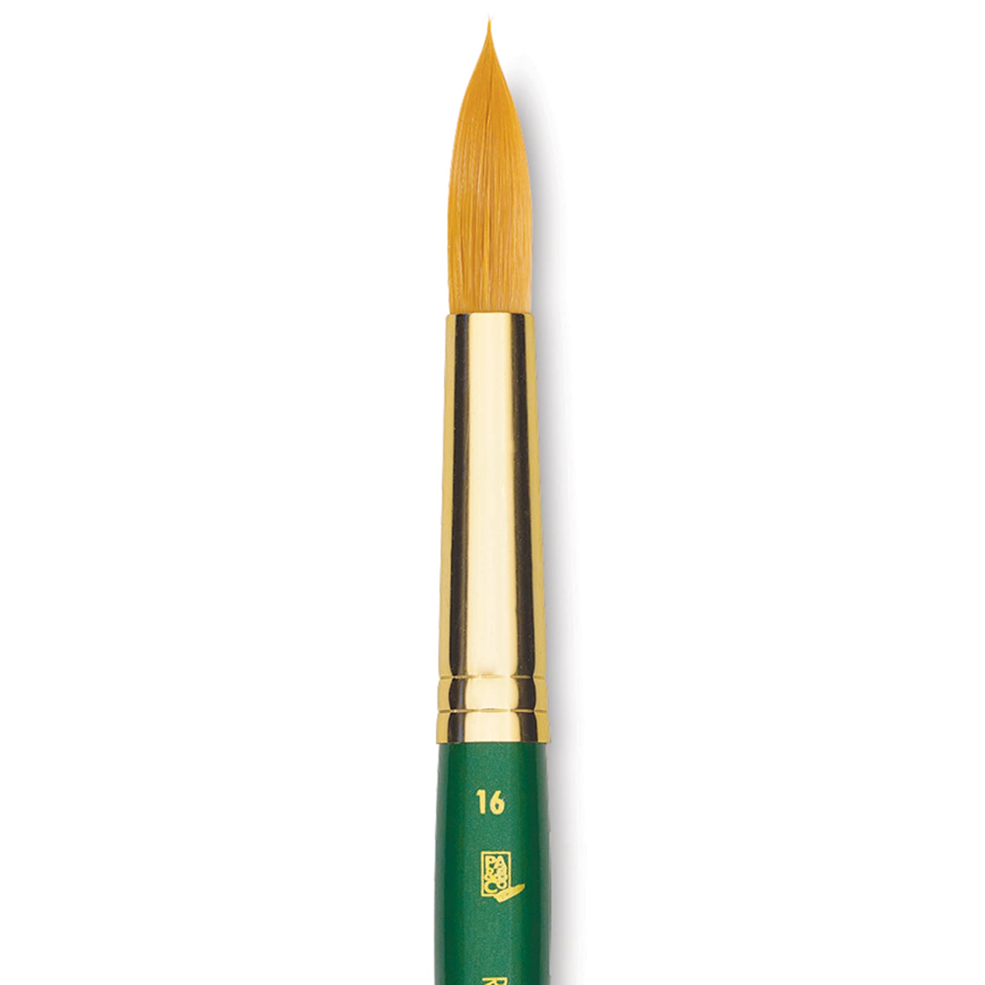 Princeton Good Synthetic Golden Taklon Brush - Round, Short Handle, Size 16