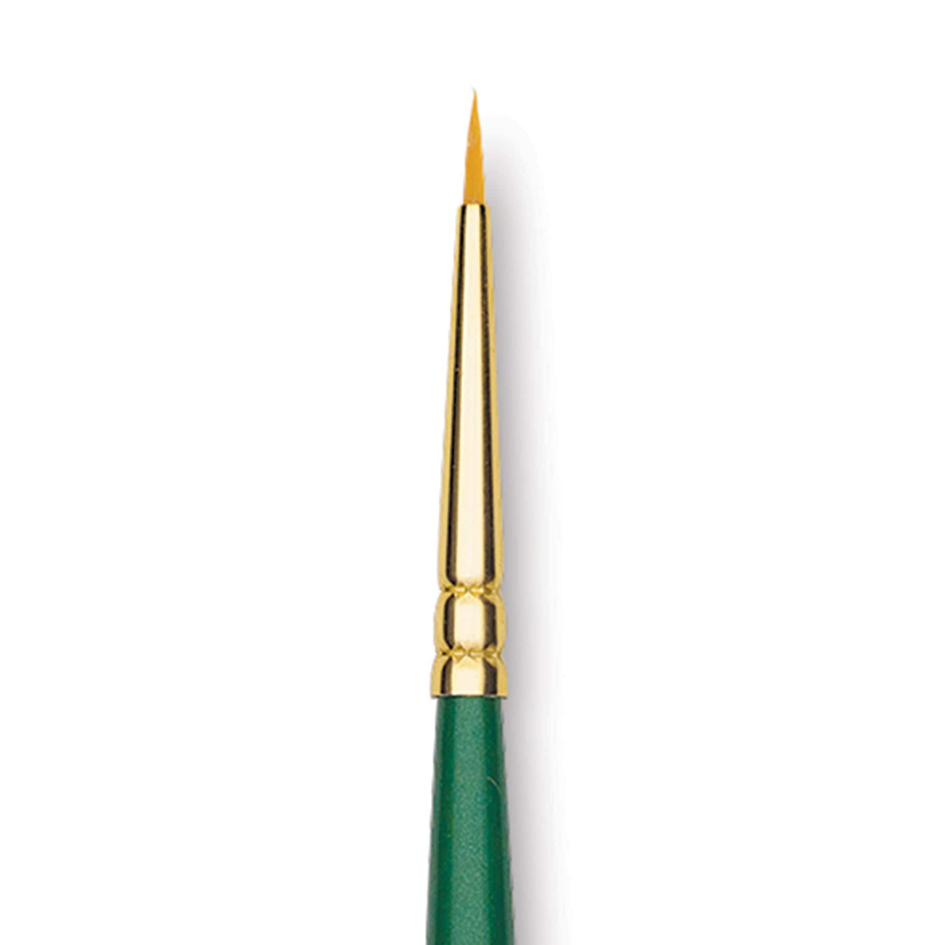 Princeton Good Synthetic Golden Taklon Brush - Round, Short Handle, Size 3/0