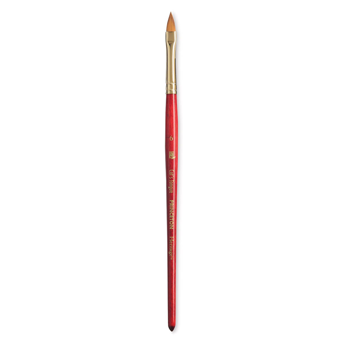 Princeton Heritage Sable Brush - Cat’s Tongue, Short Handle, Size 6