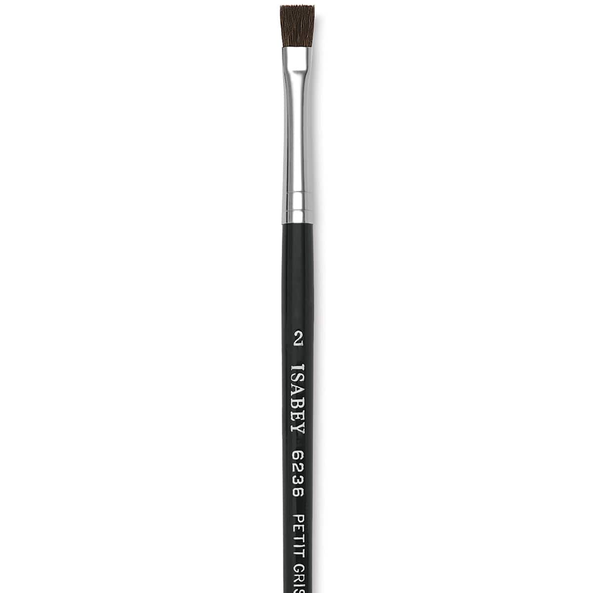 Isabey Siberian Blue Squirrel Brush -  Flat, Short Handle, Size 2
