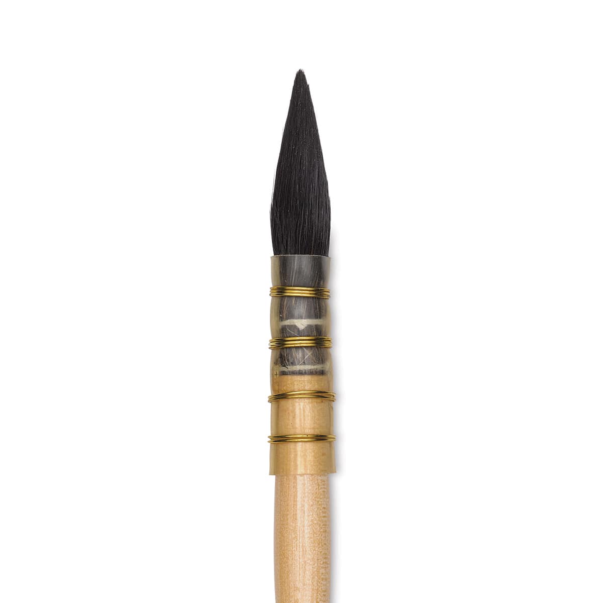 Isabey Original Siberian Blue Squirrel Brush - Quill Mop, Short Handle, Size 1 close up