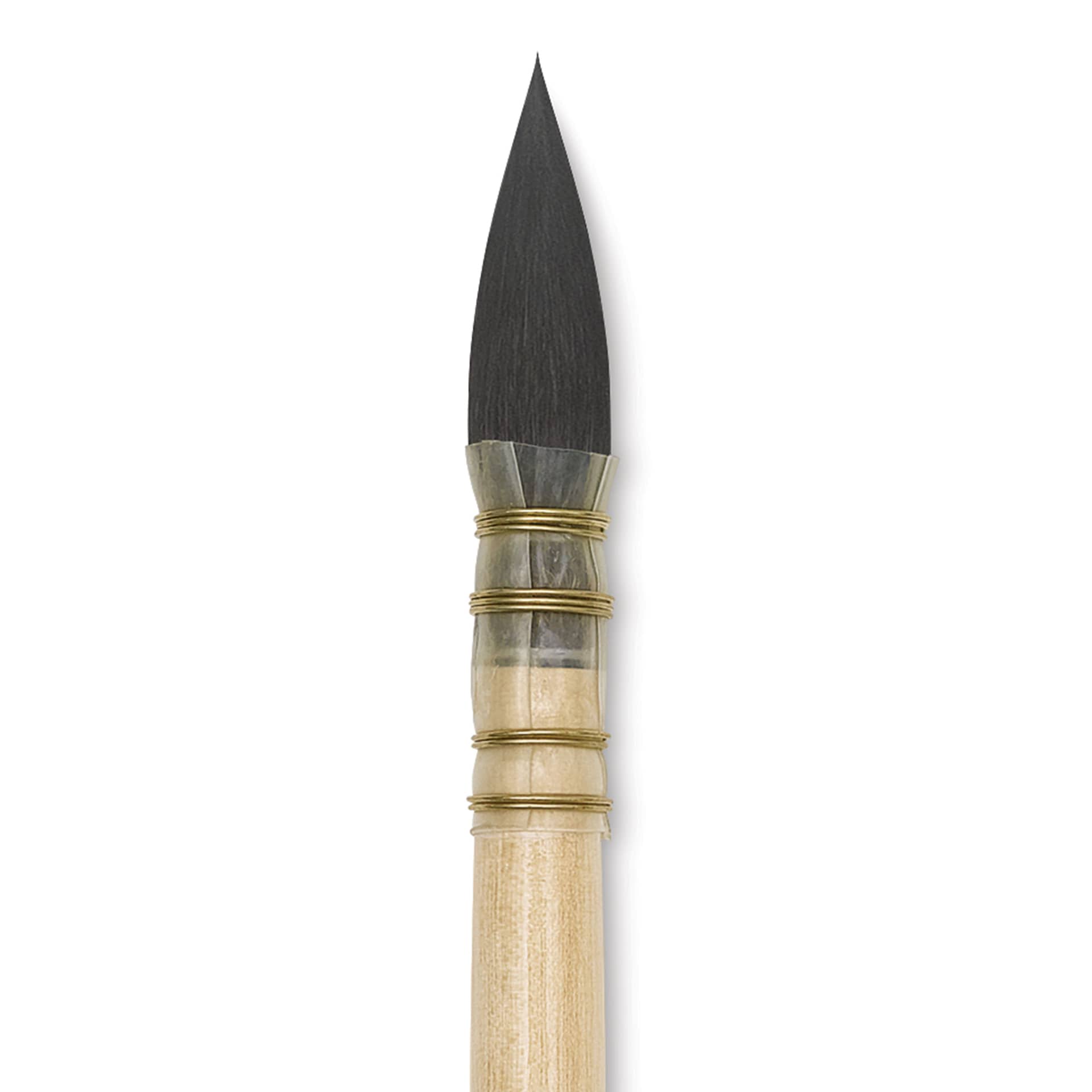 Isabey Original Siberian Blue Squirrel Brush - Quill Mop, Short Handle, Size 2 (Close-up)